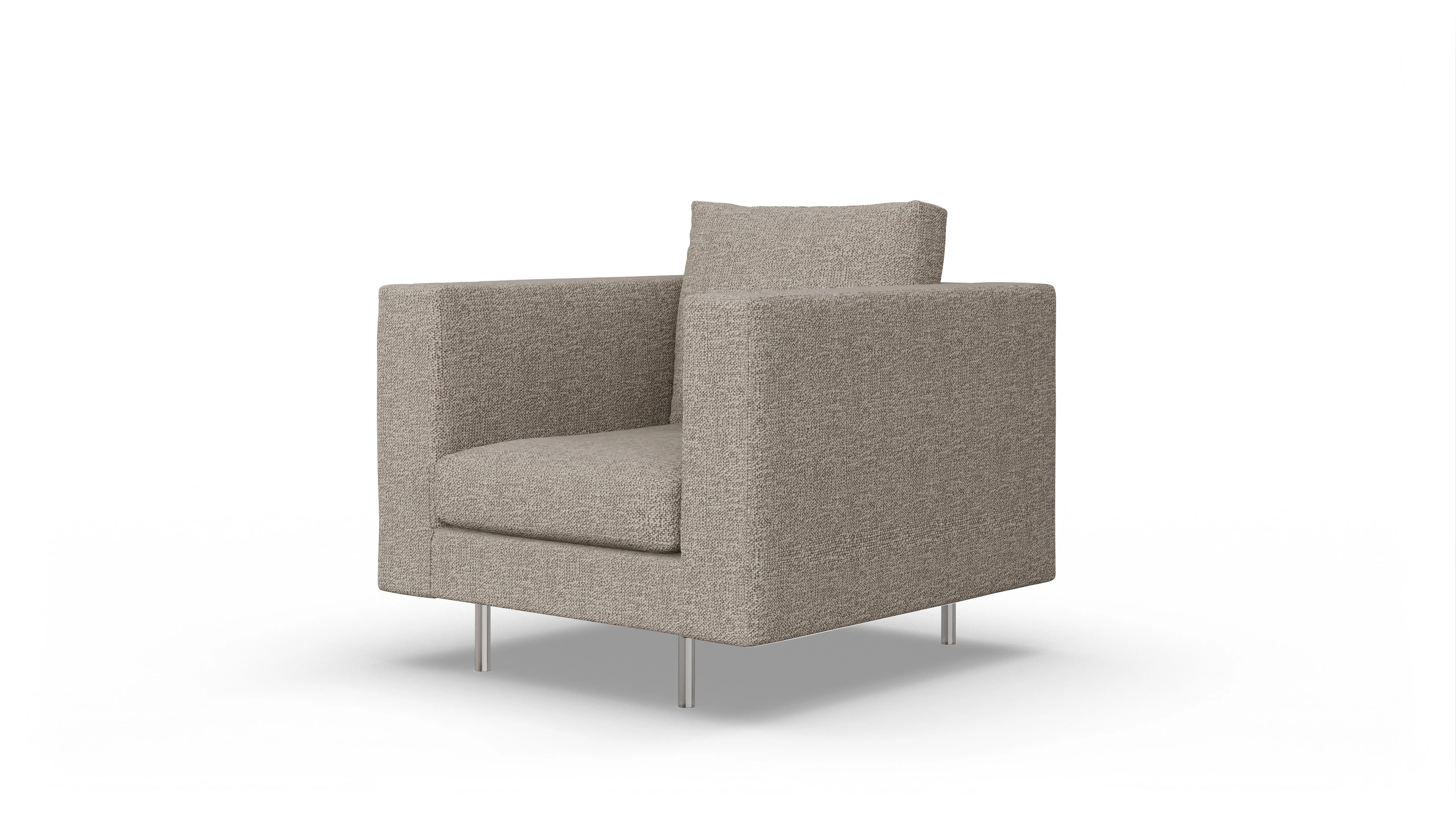 Design-Sessel Silea Ansicht des Produktes Silea Sessel in Stoff beige