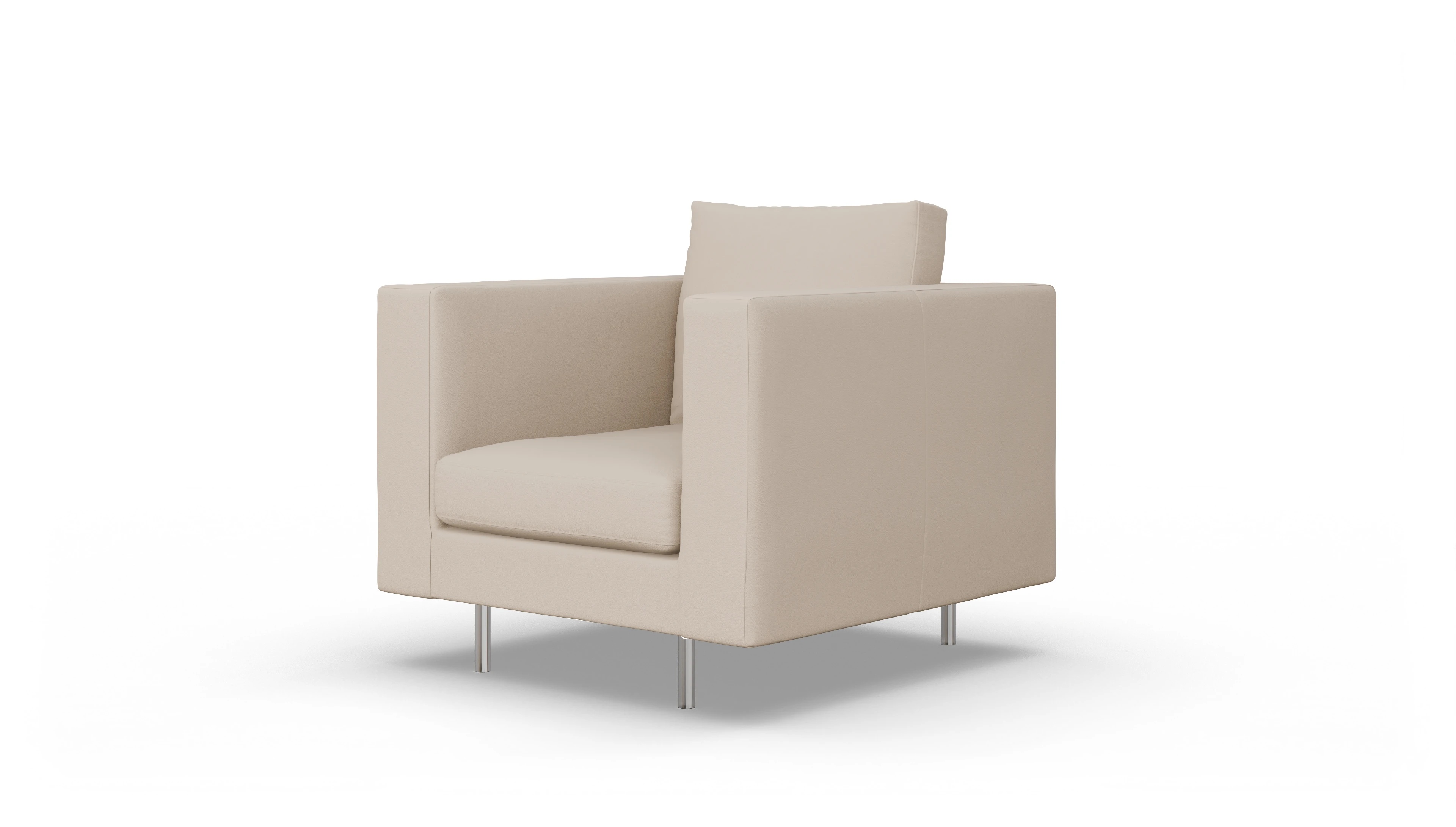 Ansicht des Produktes Silea Sessel in Leder beige