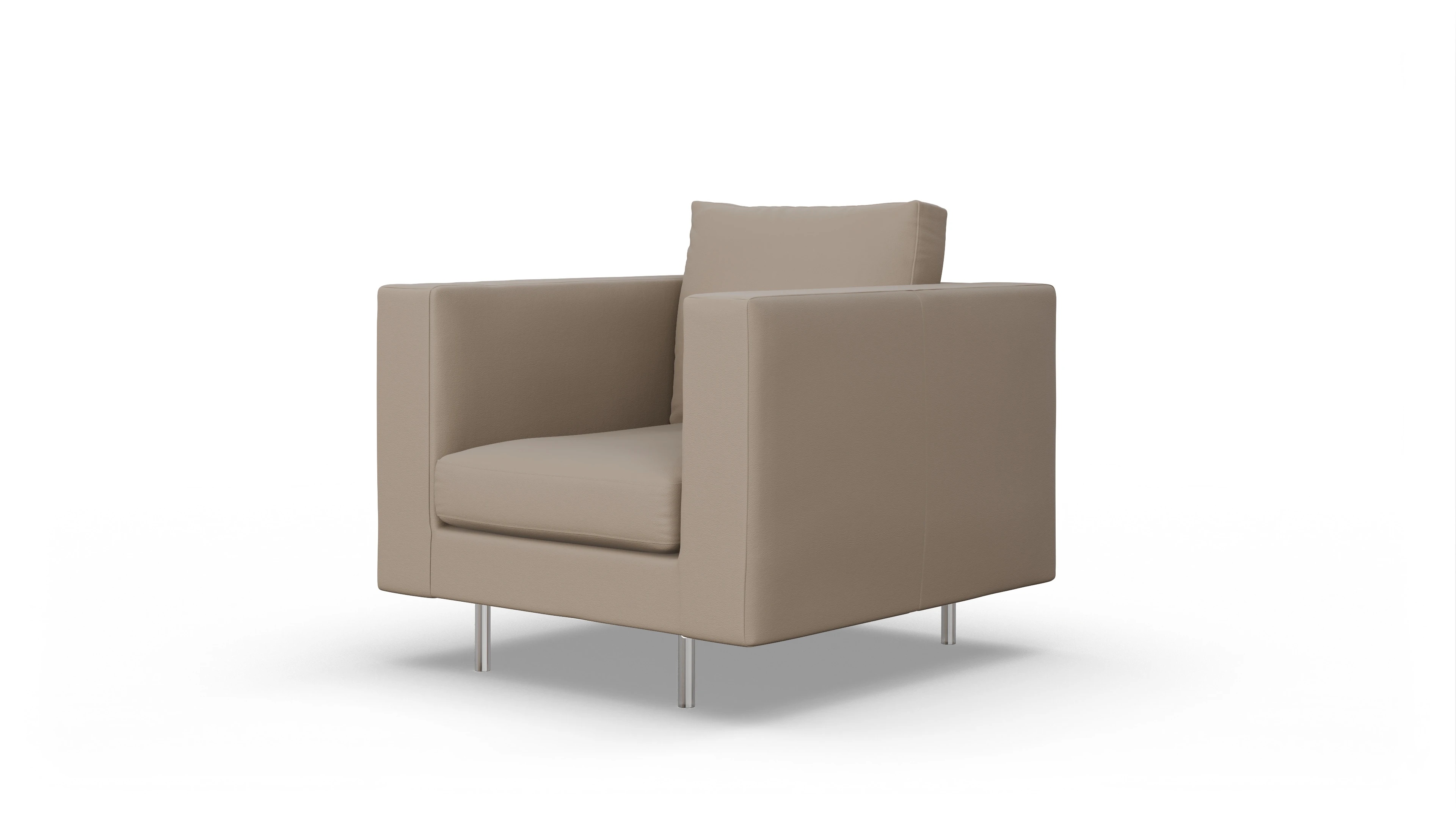 Ansicht des Produktes Silea Sessel in Leder beige