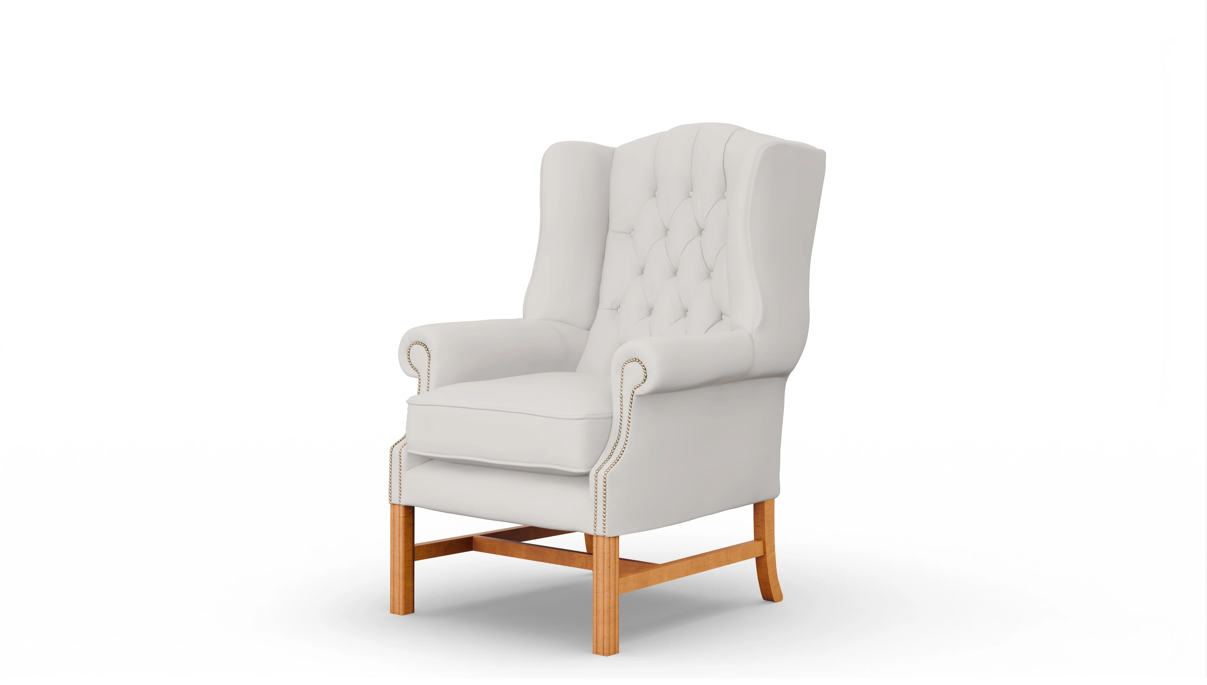 Ansicht des Produktes Sherlock Sessel in Leder weiß