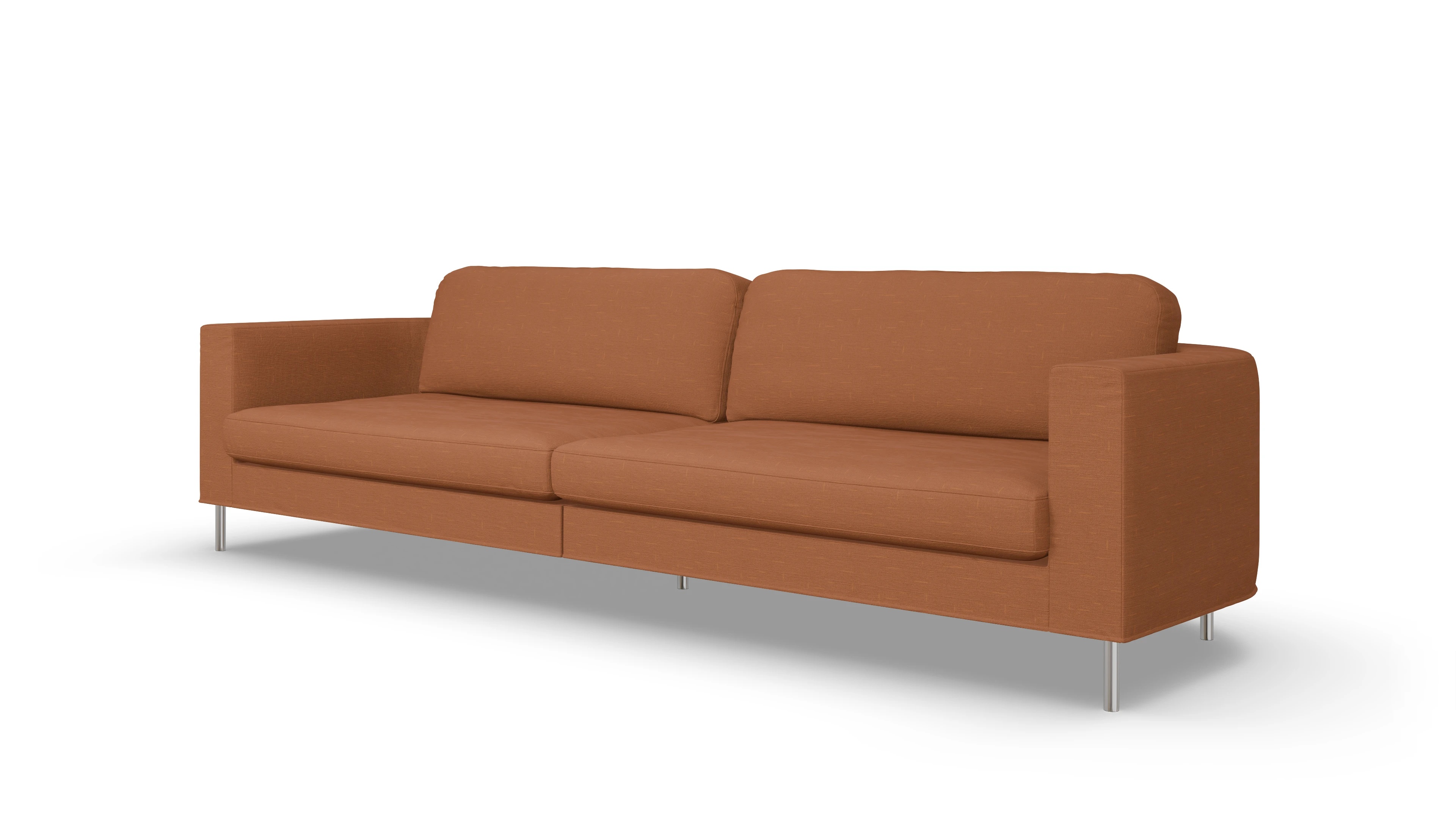 Designer-Stoffsofa Girando Ansicht des Produktes Girando 4-Sitzer in Stoff orange