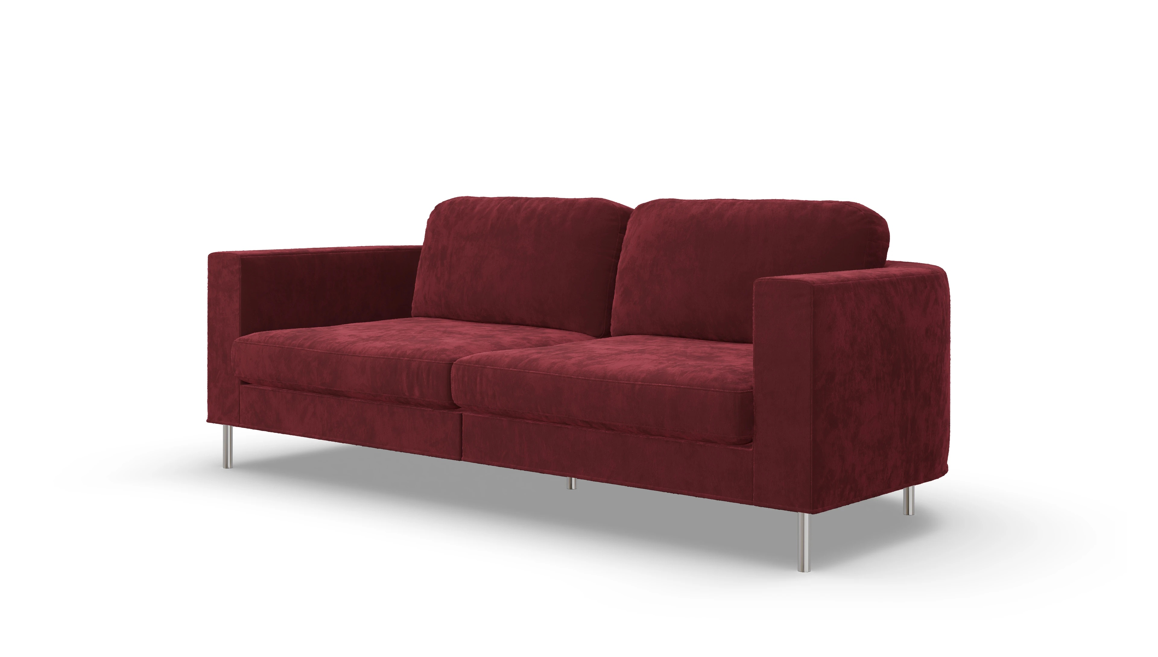 Ansicht des Produktes Girando 3-Sitzer in Samt rot