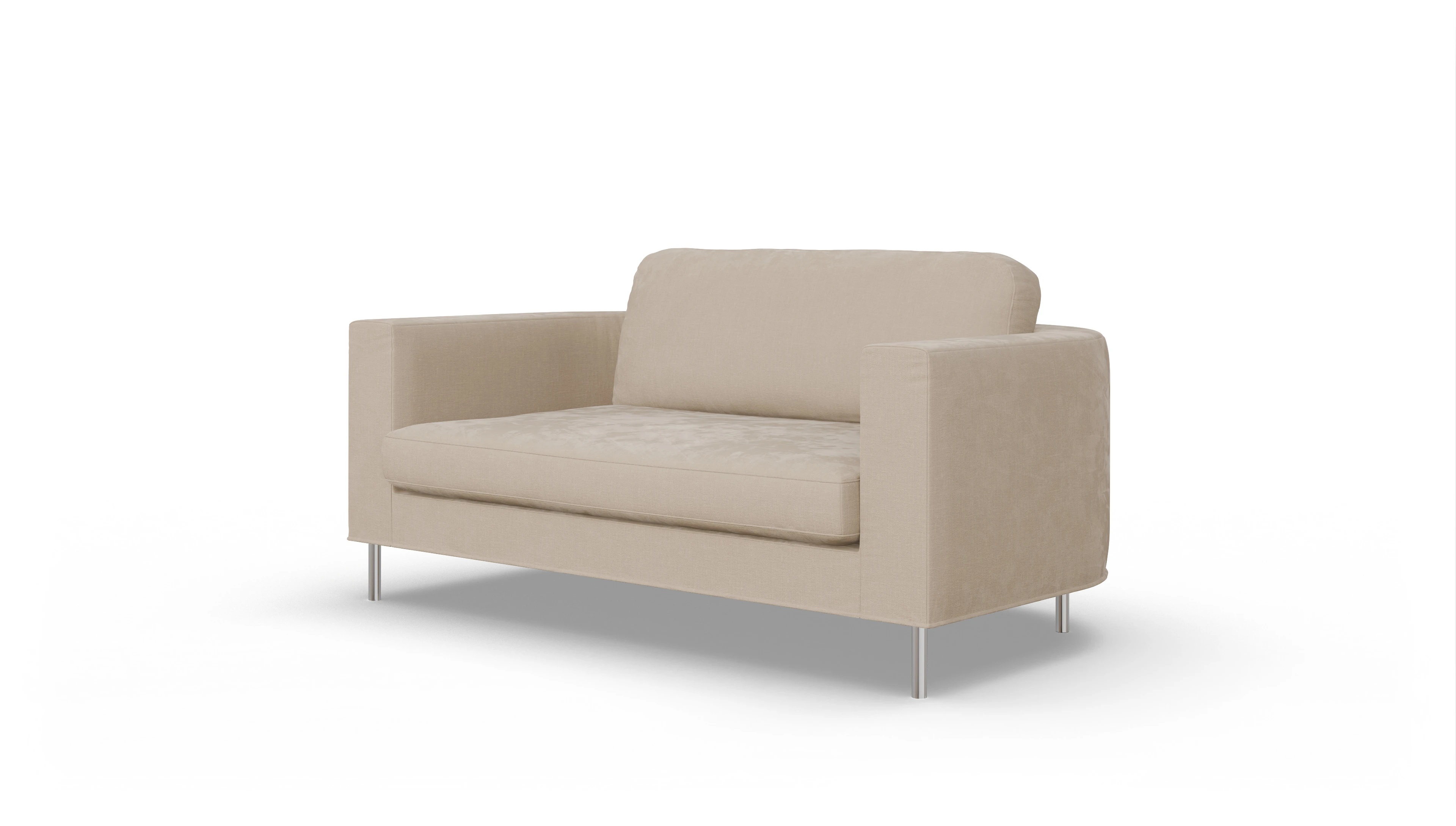 Designer-Stoffsofa Girando Ansicht des Produktes Girando 2-Sitzer in Stoff weiß