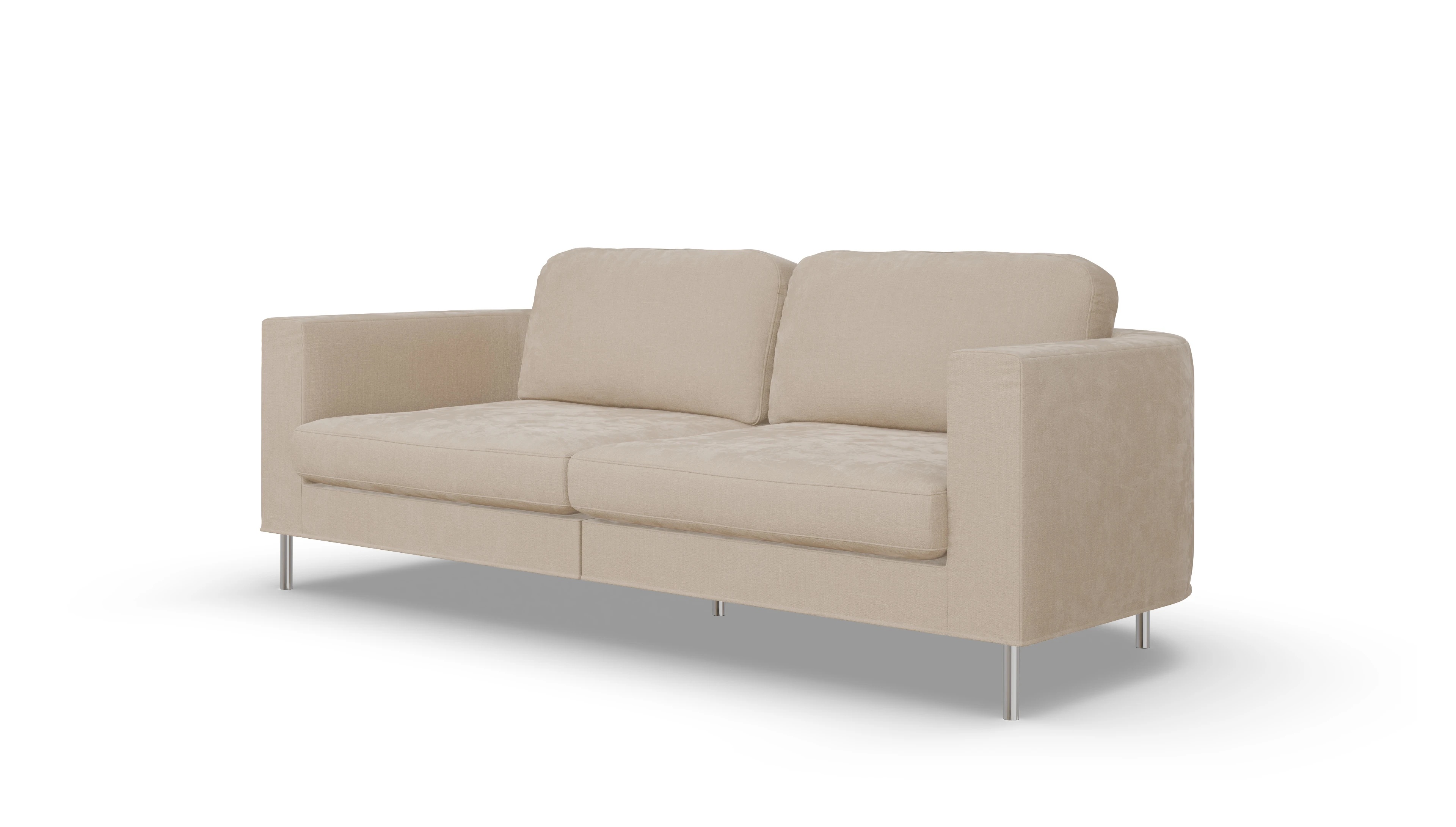Designer-Stoffsofa Girando Ansicht des Produktes Girando 3-Sitzer in Stoff weiß
