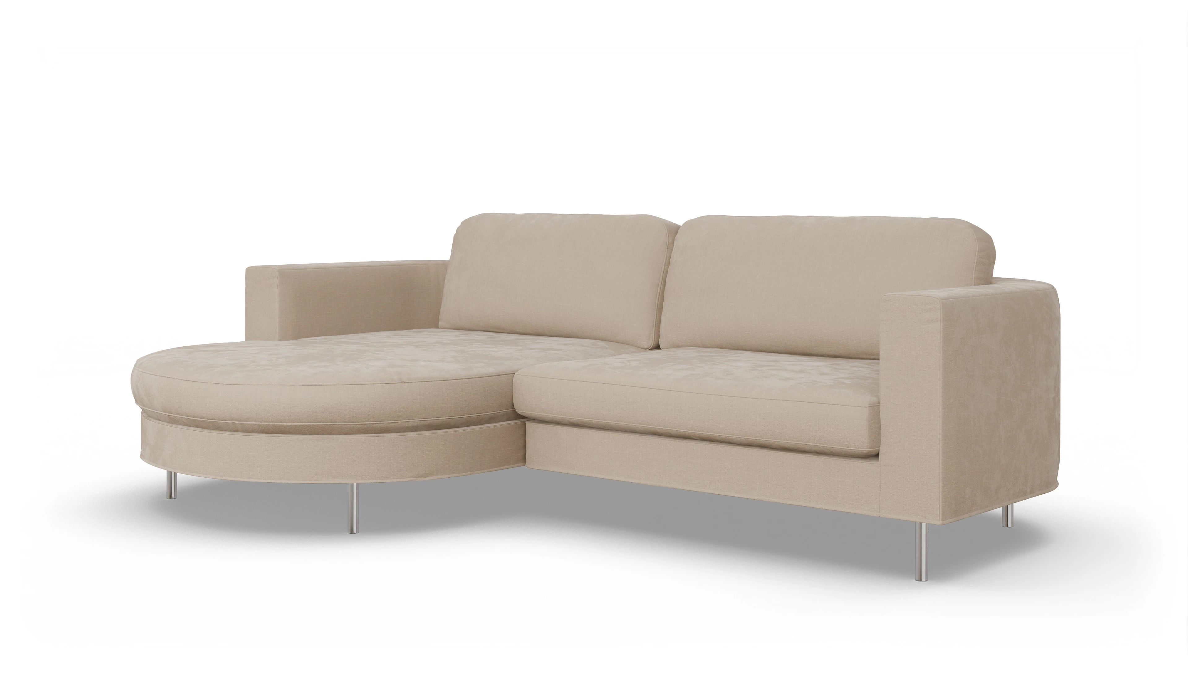 Ansicht des Produktes Girando Sofa mit Rec links in Stoff weiß