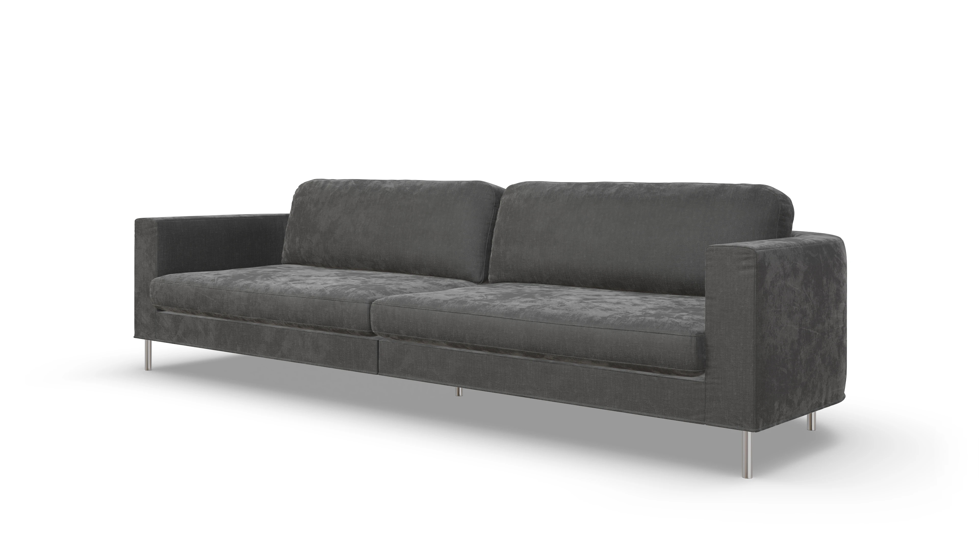 Designer-Stoffsofa Girando Ansicht des Produktes Girando 4-Sitzer in Stoff grau