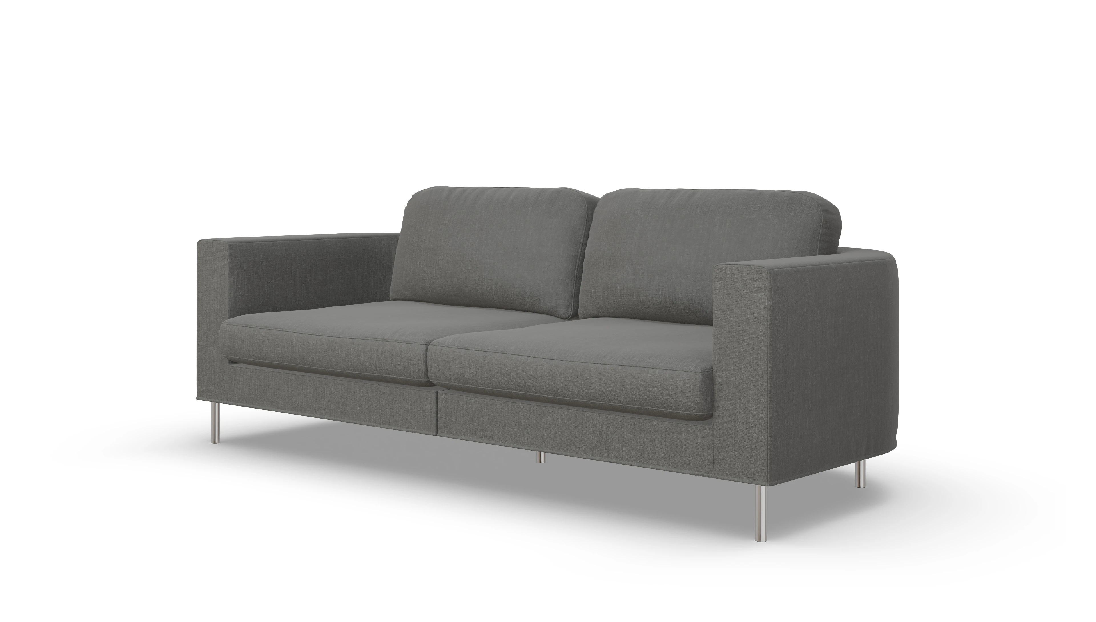 Designer-Stoffsofa Girando Ansicht des Produktes Girando 3-Sitzer in Stoff grau
