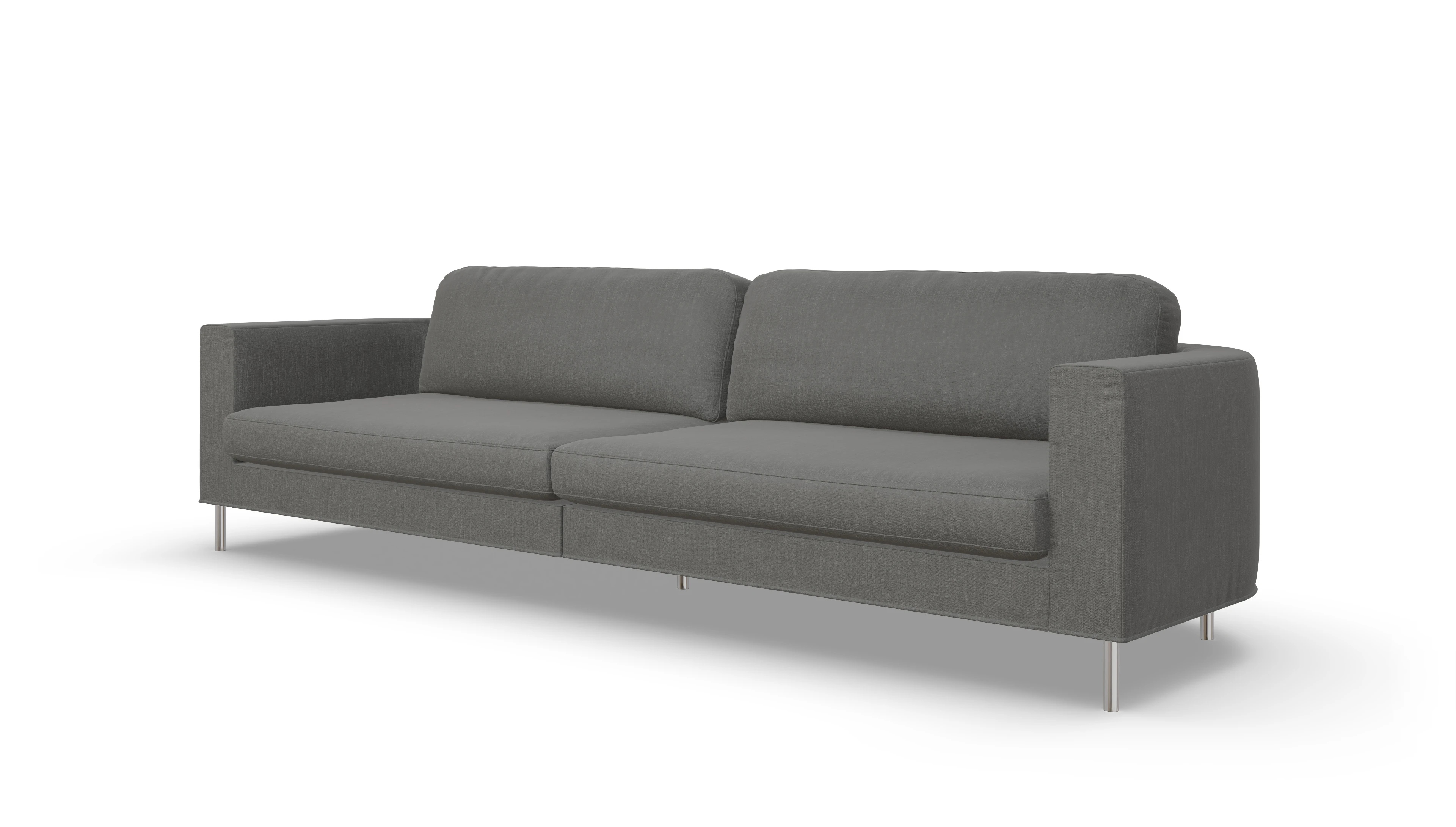Designer-Stoffsofa Girando Ansicht des Produktes Girando 4-Sitzer in Stoff grau