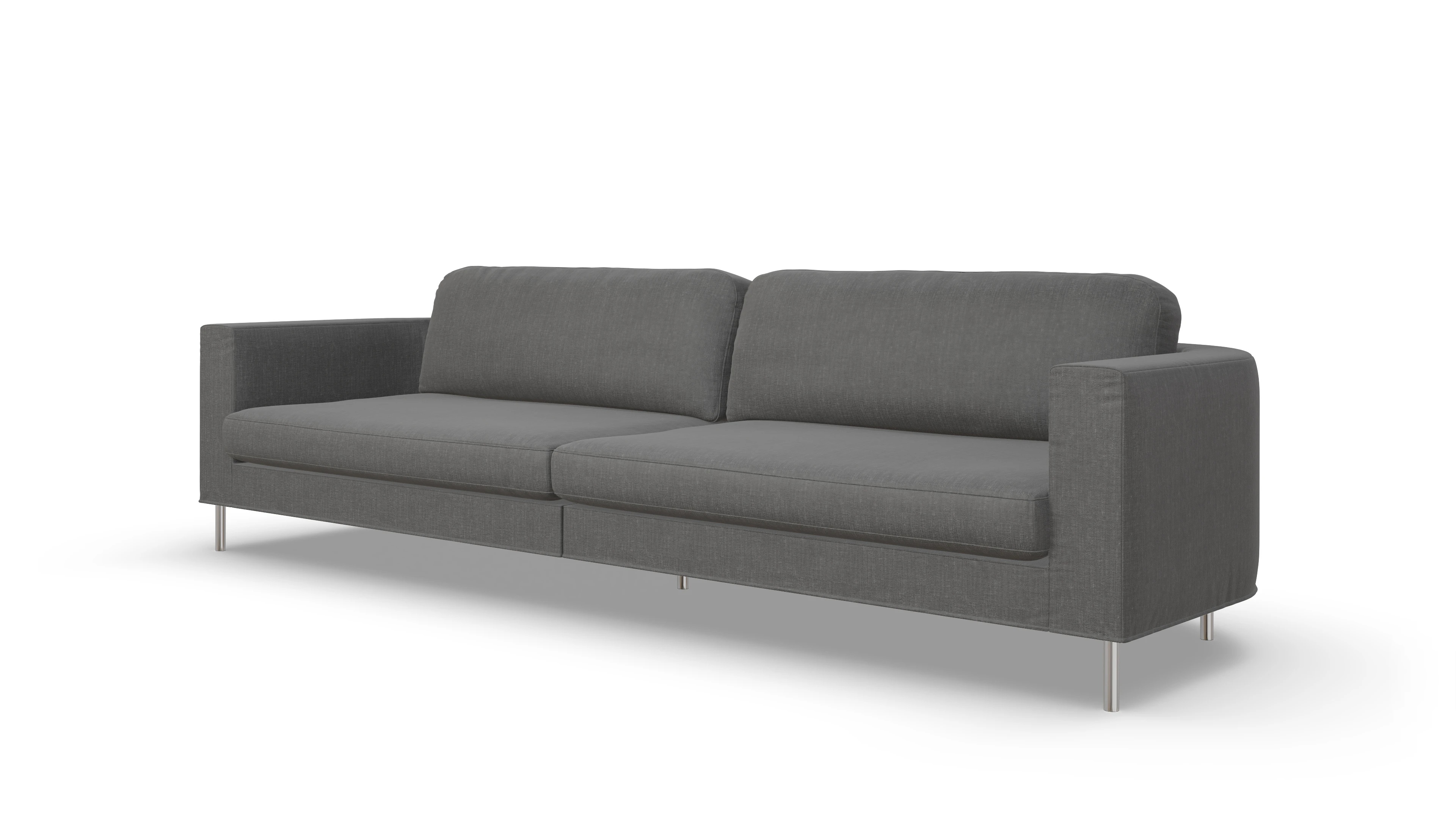 Designer-Stoffsofa Girando Ansicht des Produktes Girando 4-Sitzer in Stoff grau