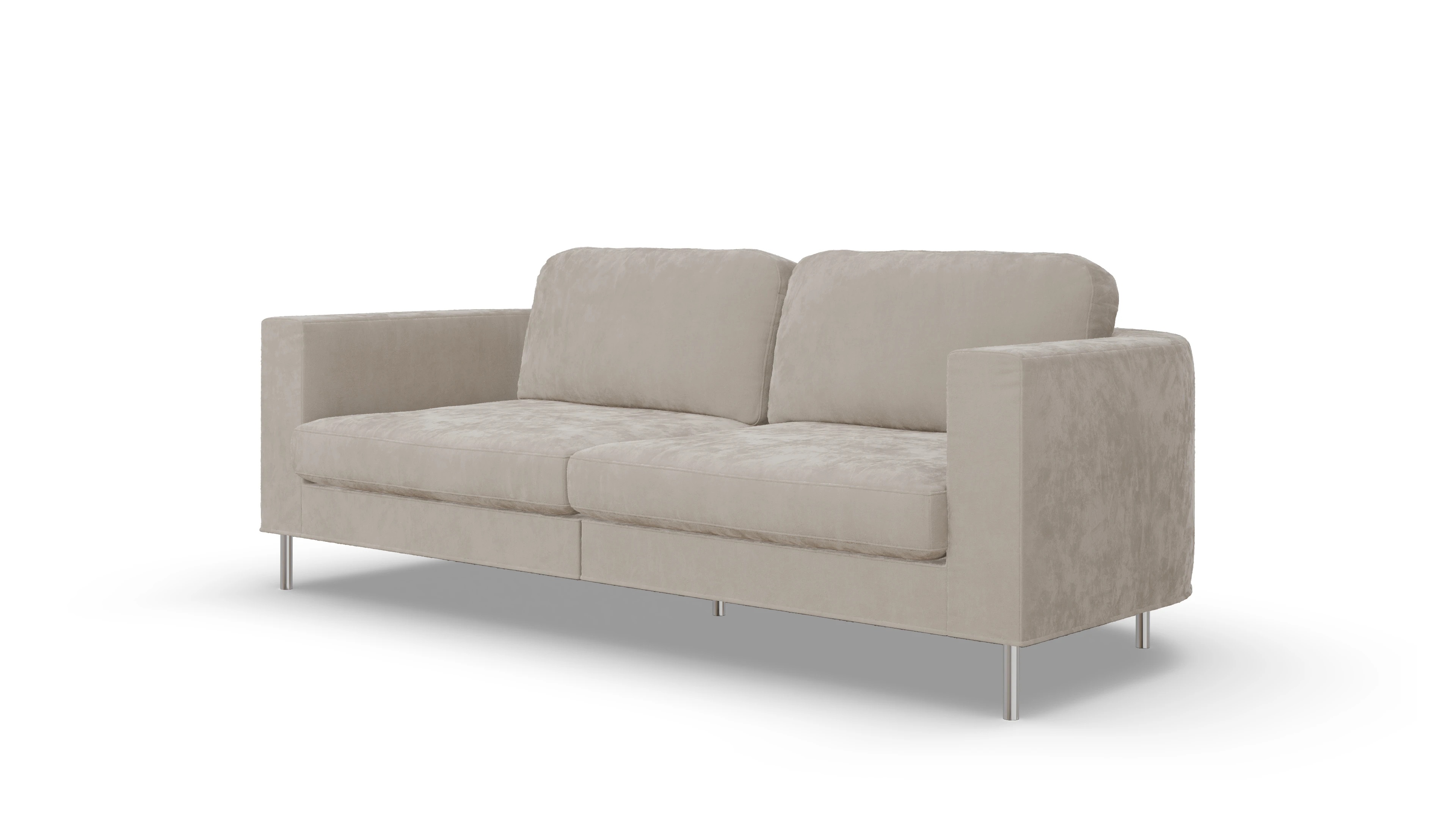 Ansicht des Produktes Girando 3-Sitzer in Samt weiß