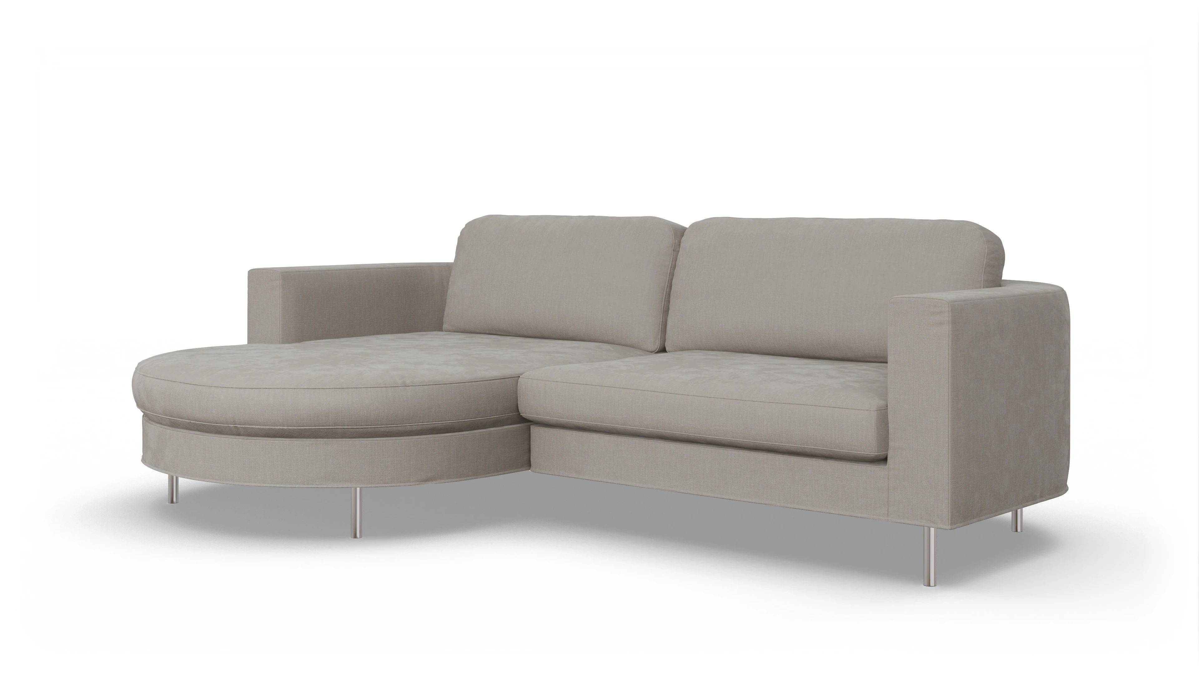 Ansicht des Produktes Girando Sofa mit Rec links in Stoff weiß