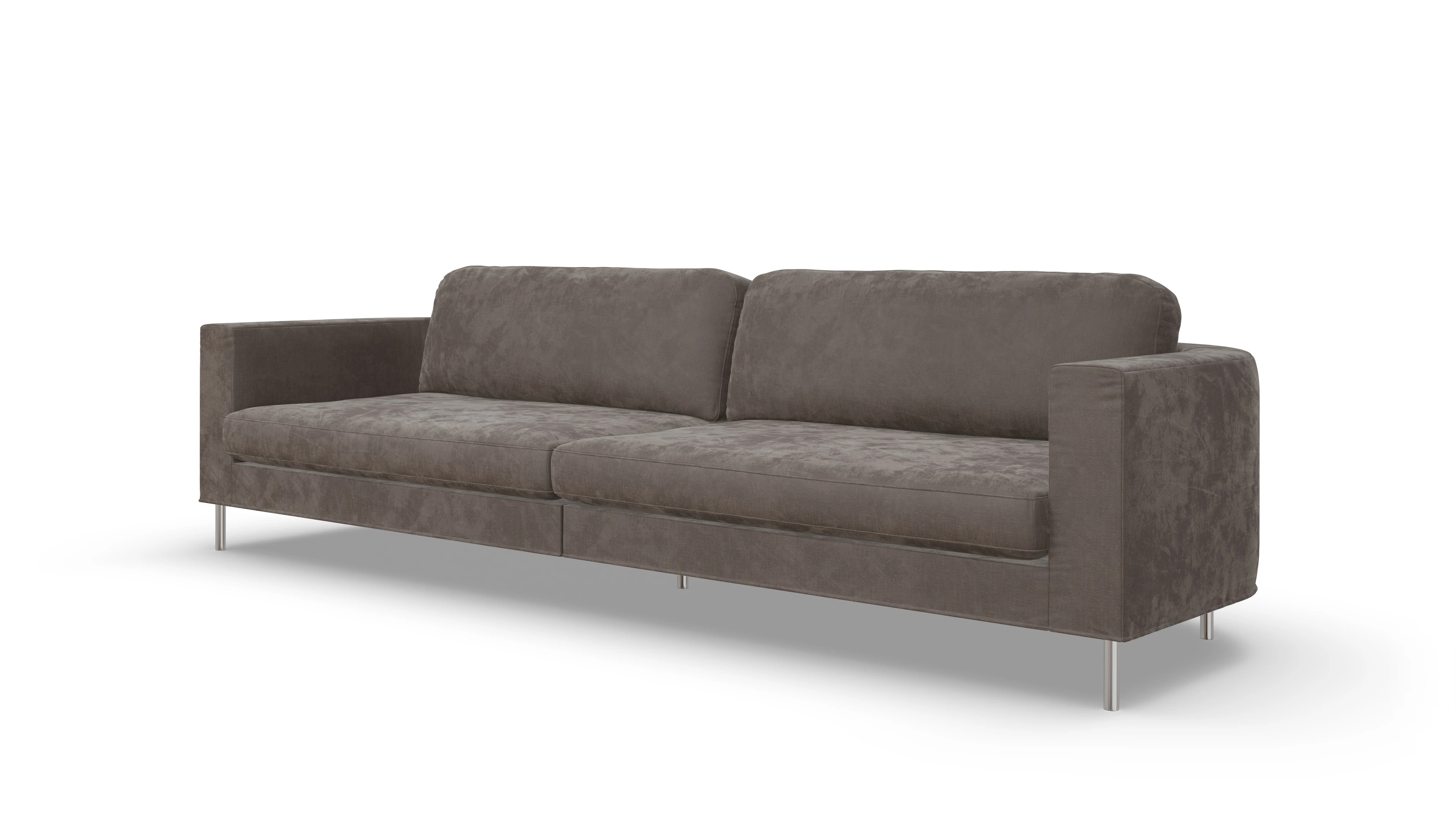 Designer-Stoffsofa Girando Ansicht des Produktes Girando 4-Sitzer in Stoff braun
