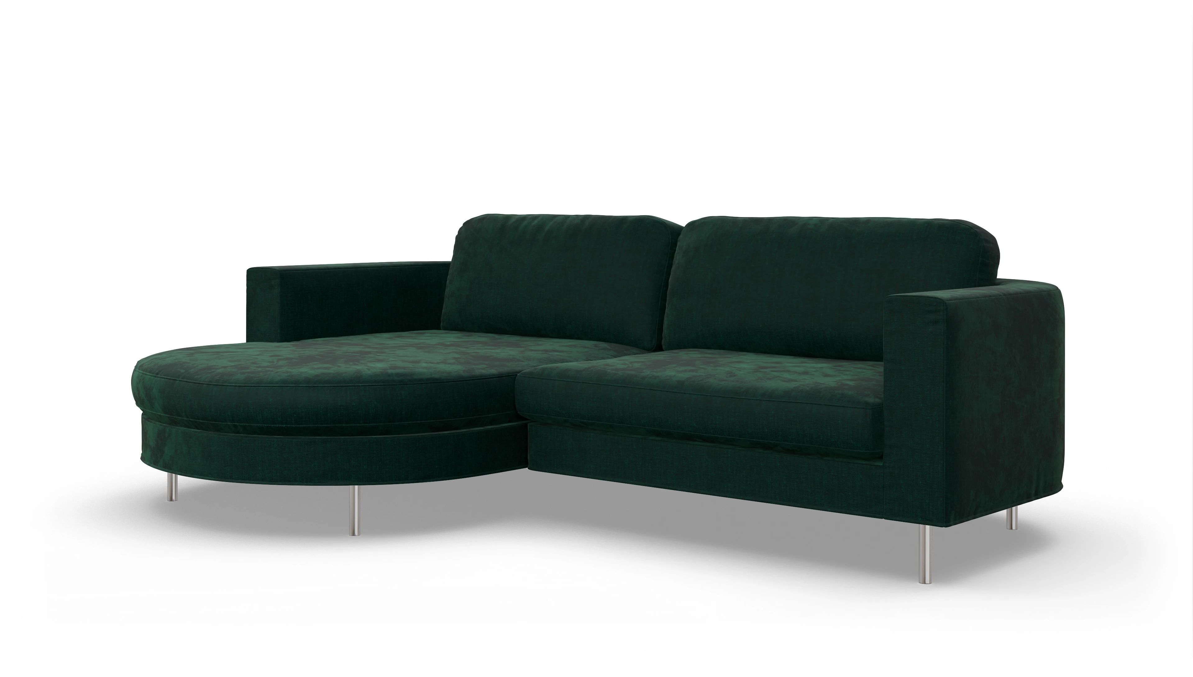 Ansicht des Produktes Girando Sofa mit Rec links in Stoff blau