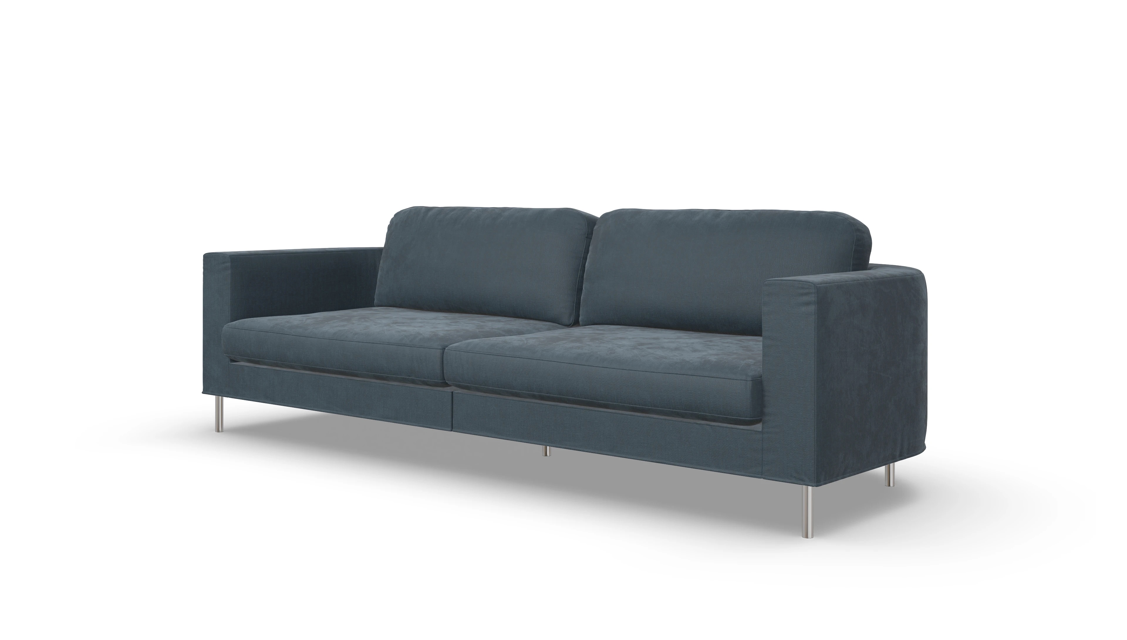 Designer-Stoffsofa Girando Ansicht des Produktes Girando 3,5-Sitzer in Stoff blau