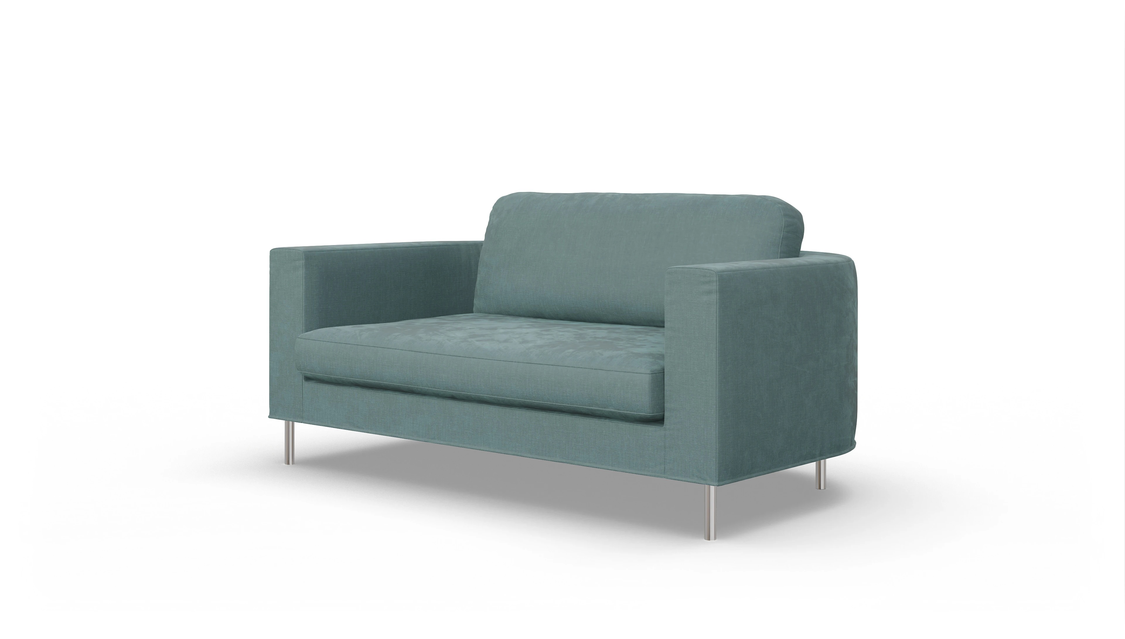Designer-Stoffsofa Girando Ansicht des Produktes Girando 2-Sitzer in Stoff blau