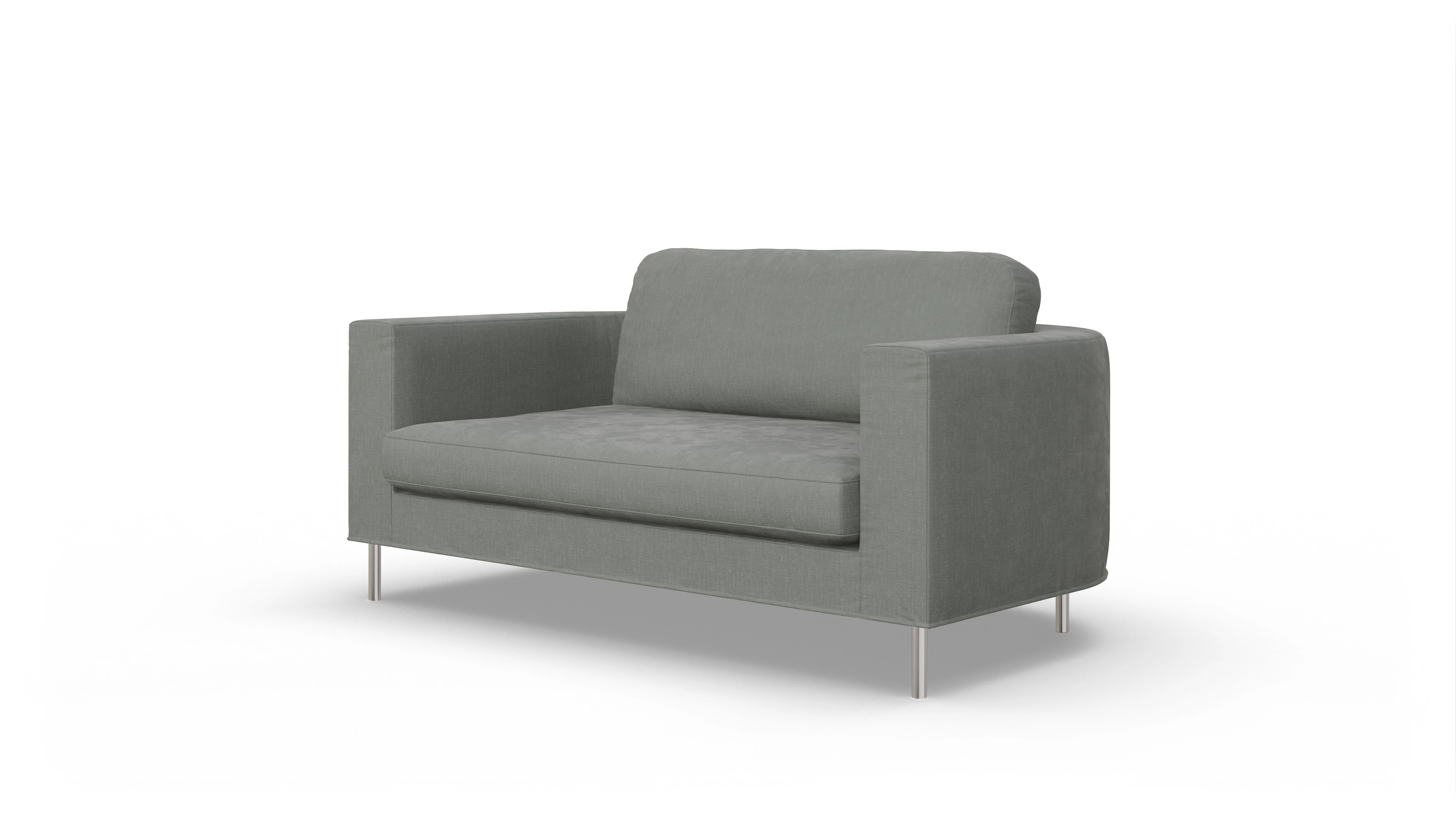 Designer-Stoffsofa Girando Ansicht des Produktes Girando 2-Sitzer in Stoff grau