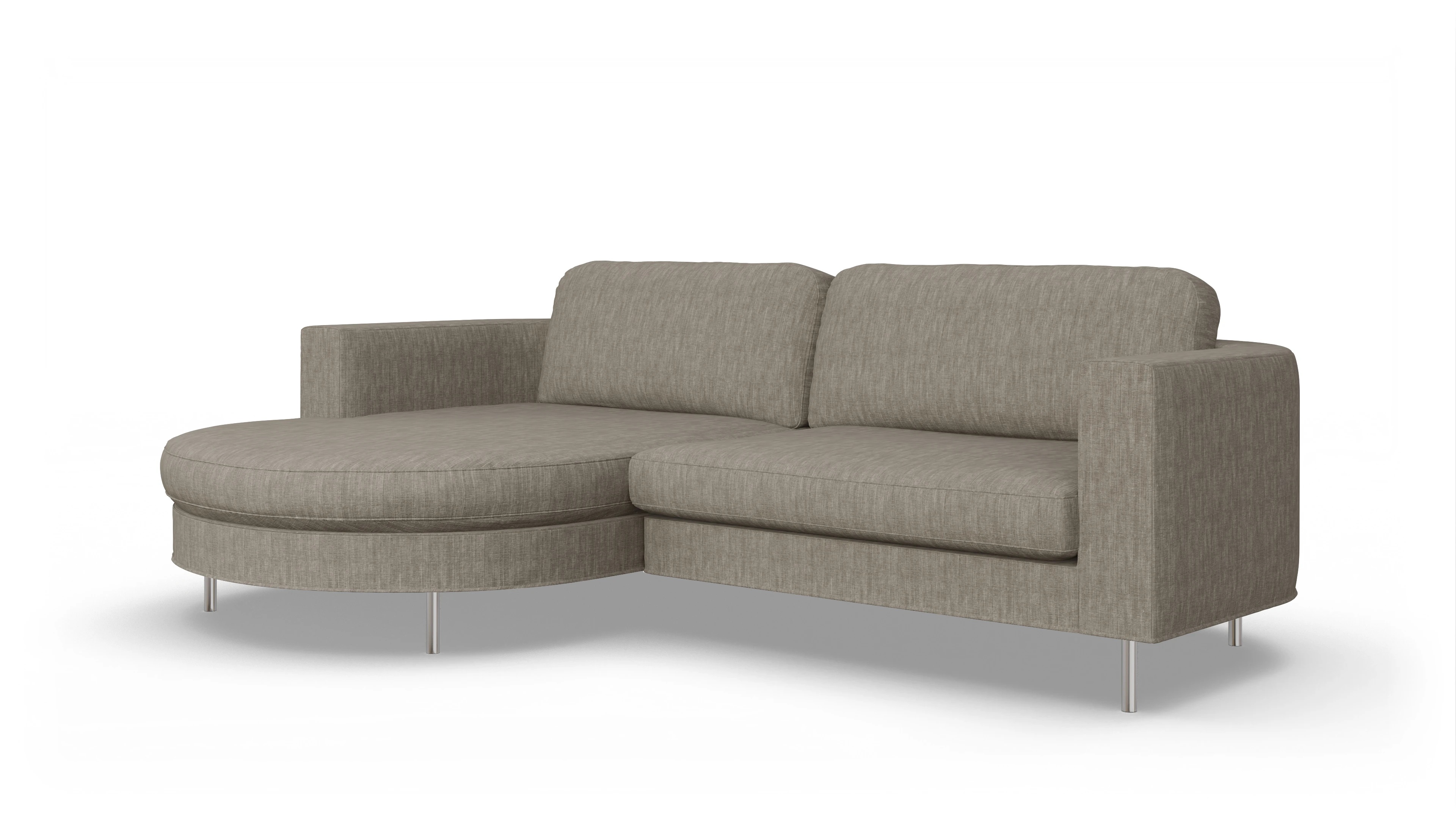 Ansicht des Produktes Girando Sofa mit Rec links in Stoff beige