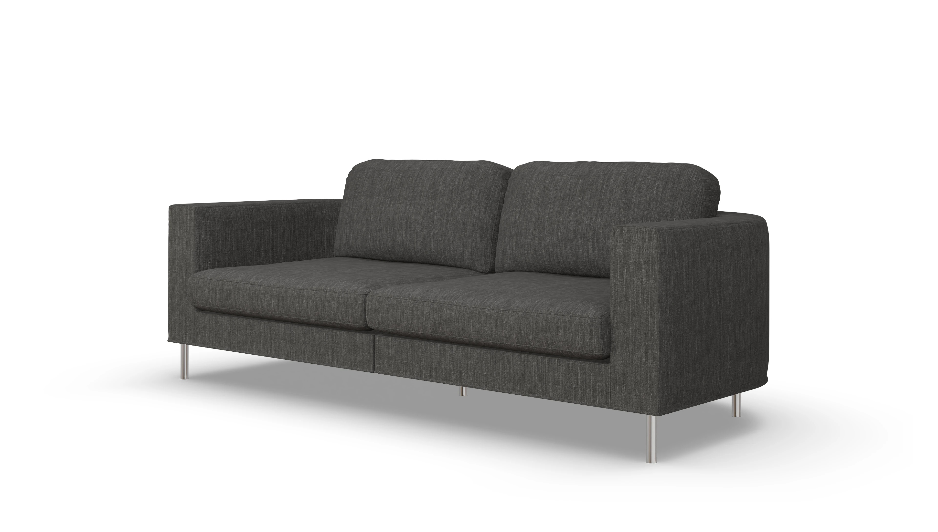 Designer-Stoffsofa Girando Ansicht des Produktes Girando 3-Sitzer in Stoff grau