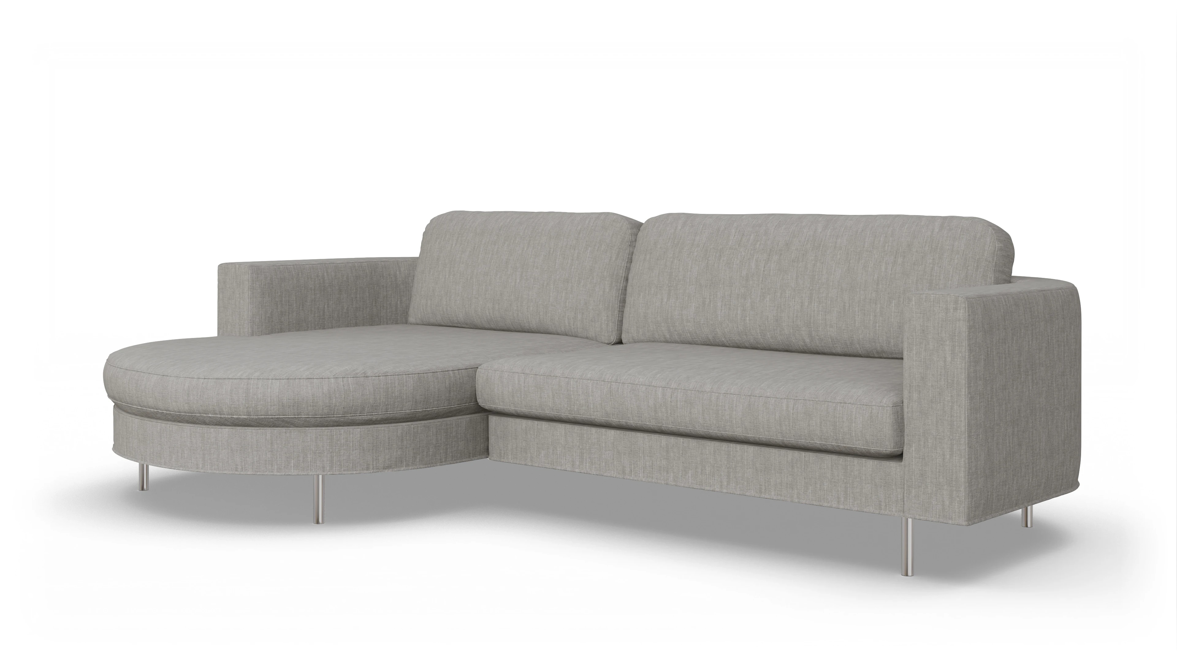 Ansicht des Produktes Girando Sofa mit Rec links in Stoff beige