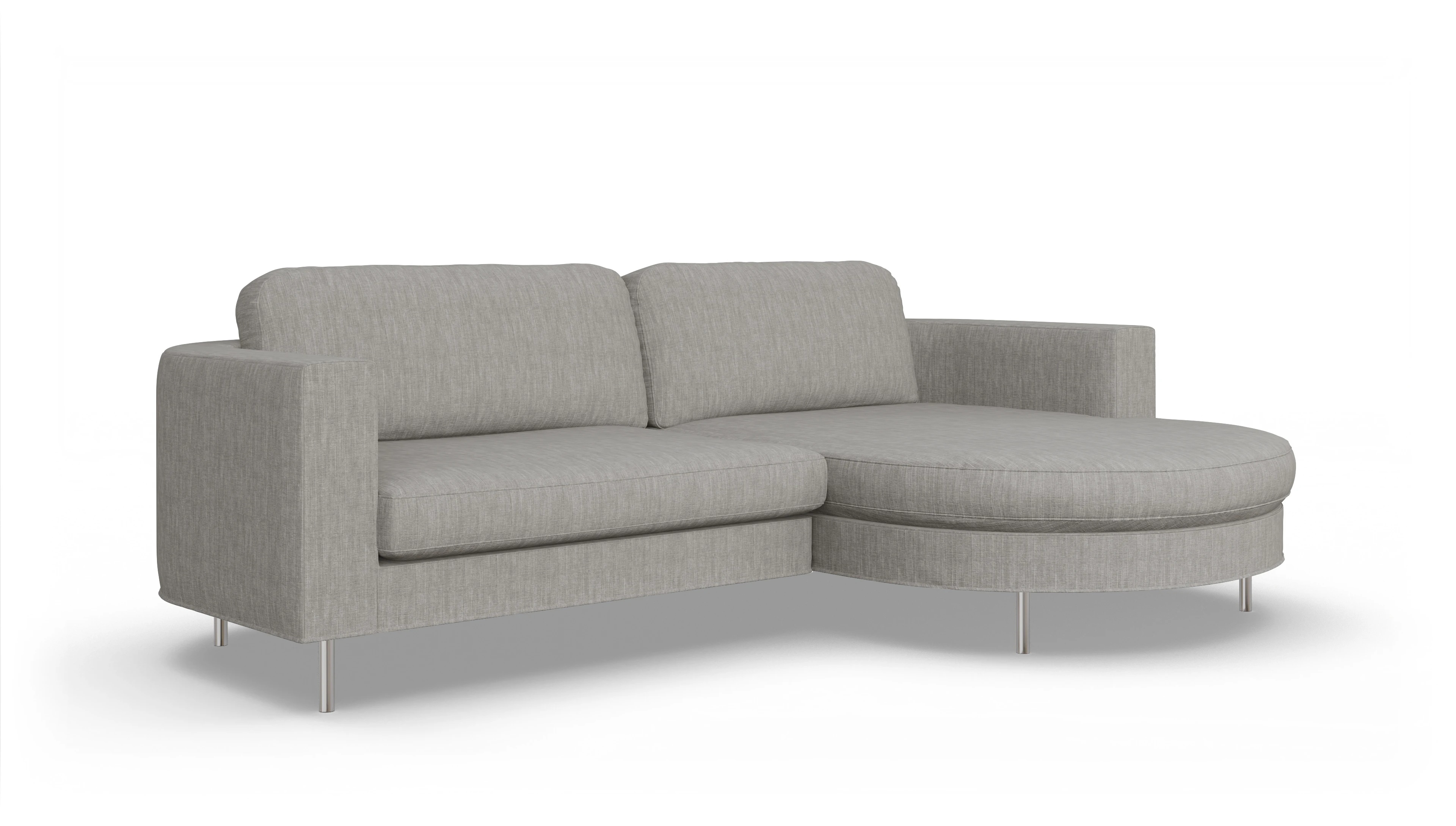 Ansicht des Produktes Girando Sofa mit Rec rechts in Stoff beige