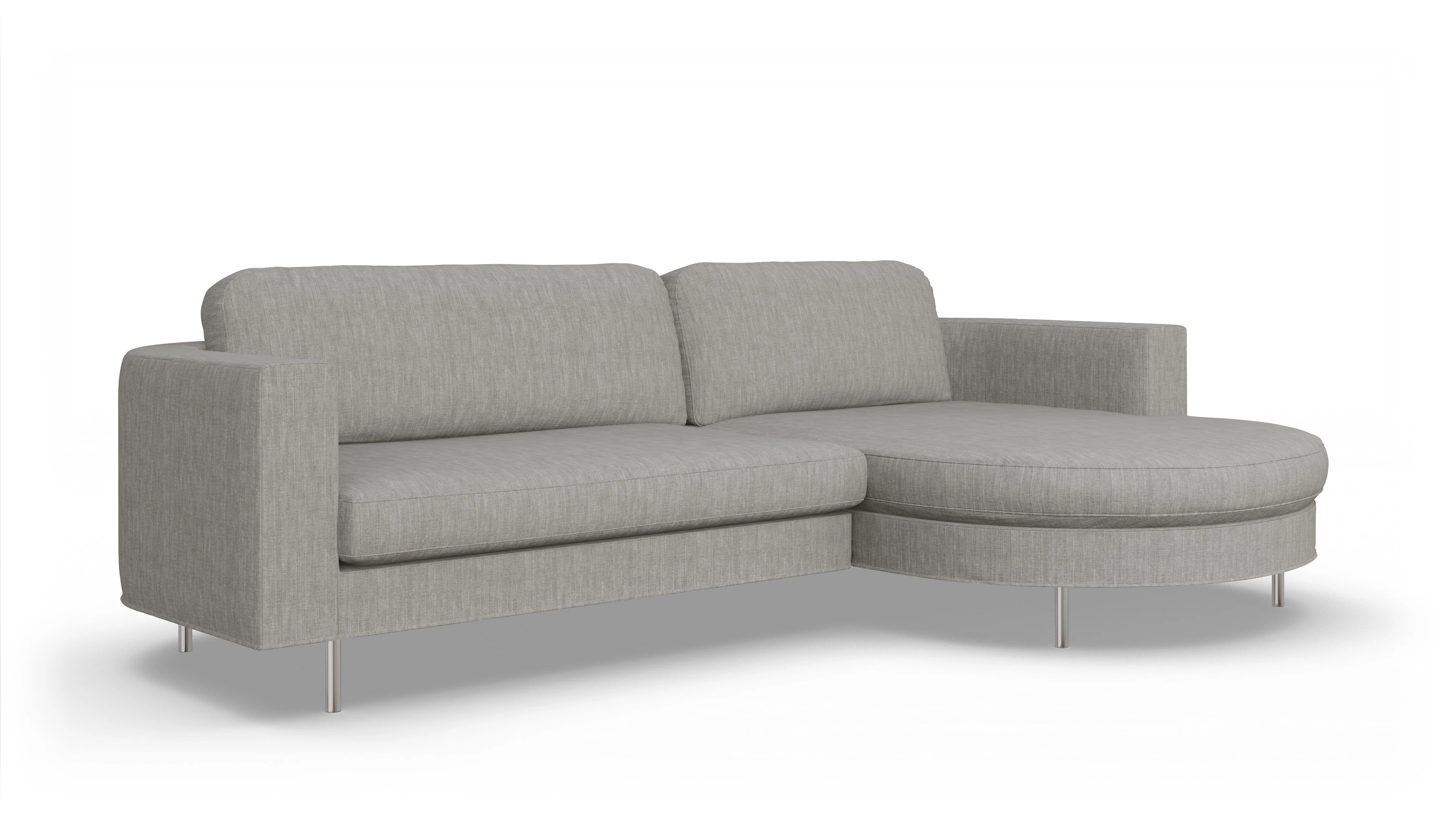 Ansicht des Produktes Girando Sofa mit Rec rechts in Stoff beige
