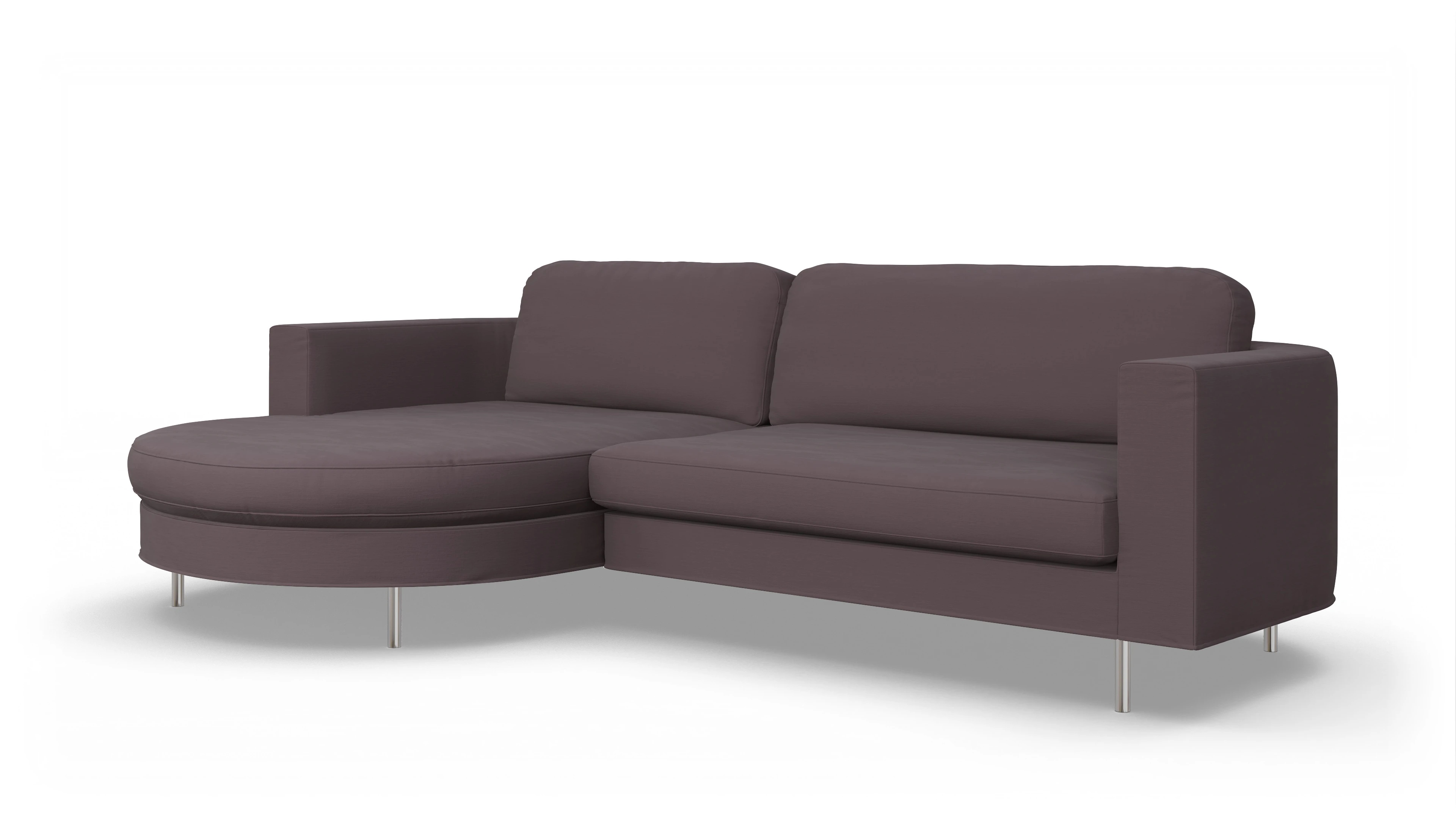 Ansicht des Produktes Girando Sofa mit Rec links in Stoff braun