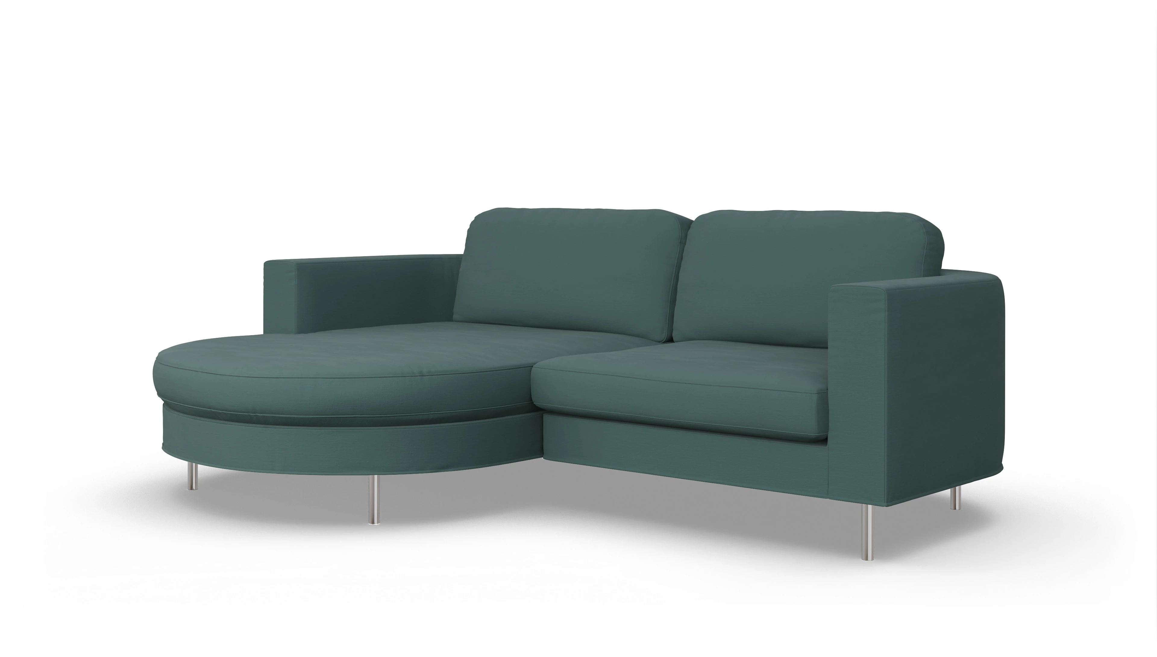 Ansicht des Produktes Girando Sofa mit Rec links in Stoff blau