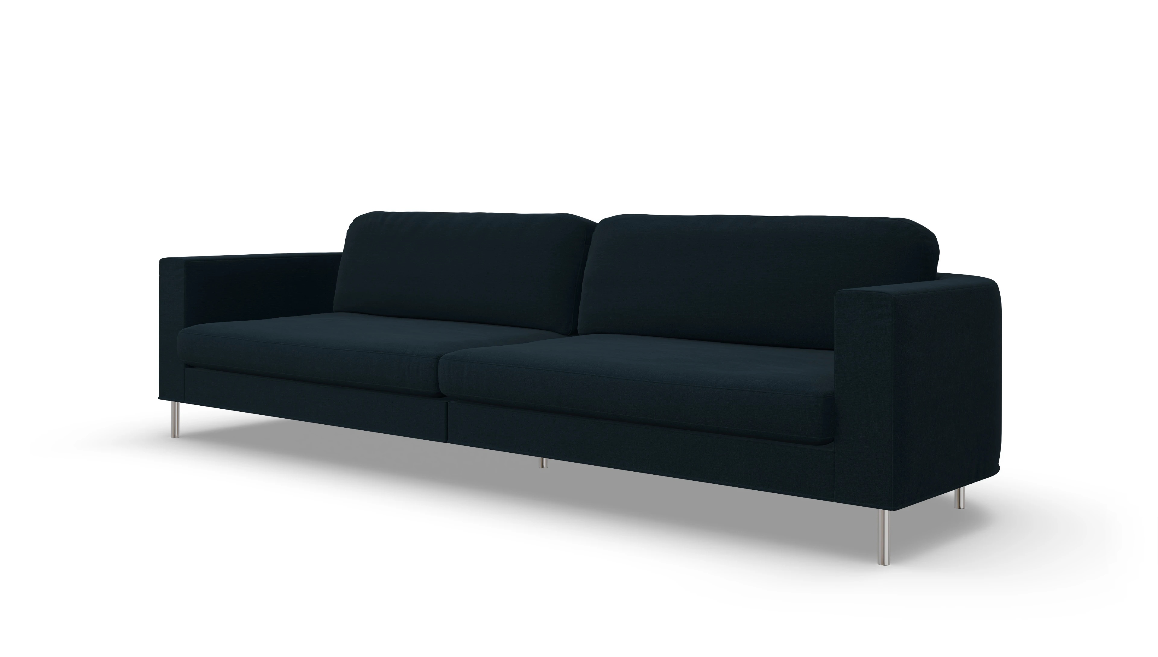 Designer-Stoffsofa Girando Ansicht des Produktes Girando 4-Sitzer in Stoff blau