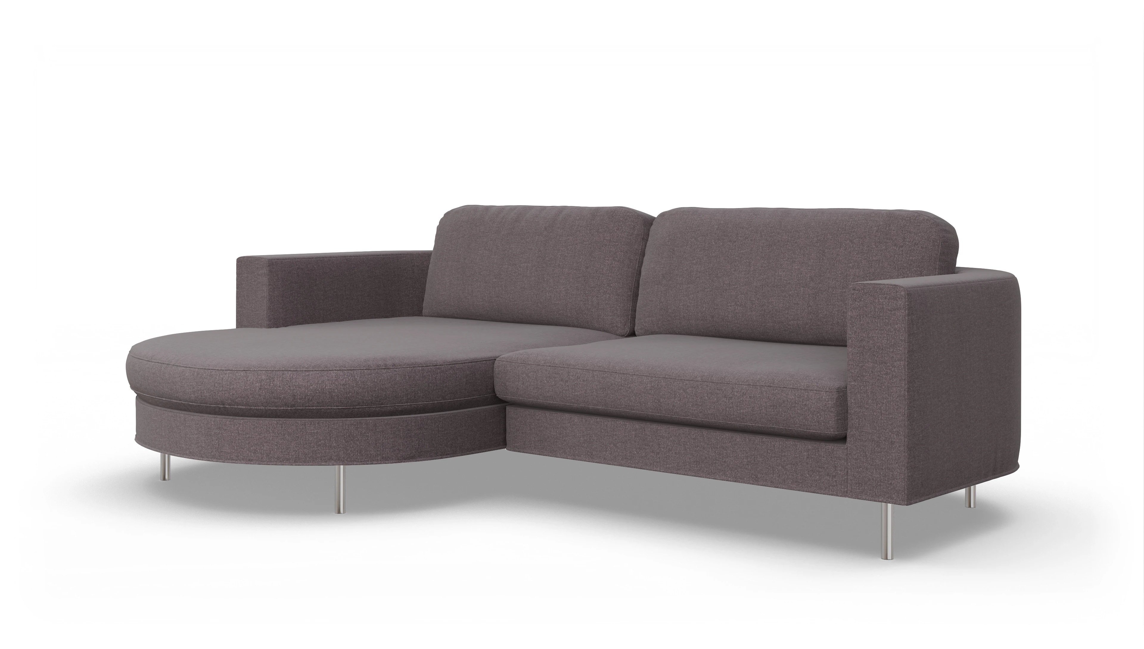 Ansicht des Produktes Girando Sofa mit Rec links in Stoff rot