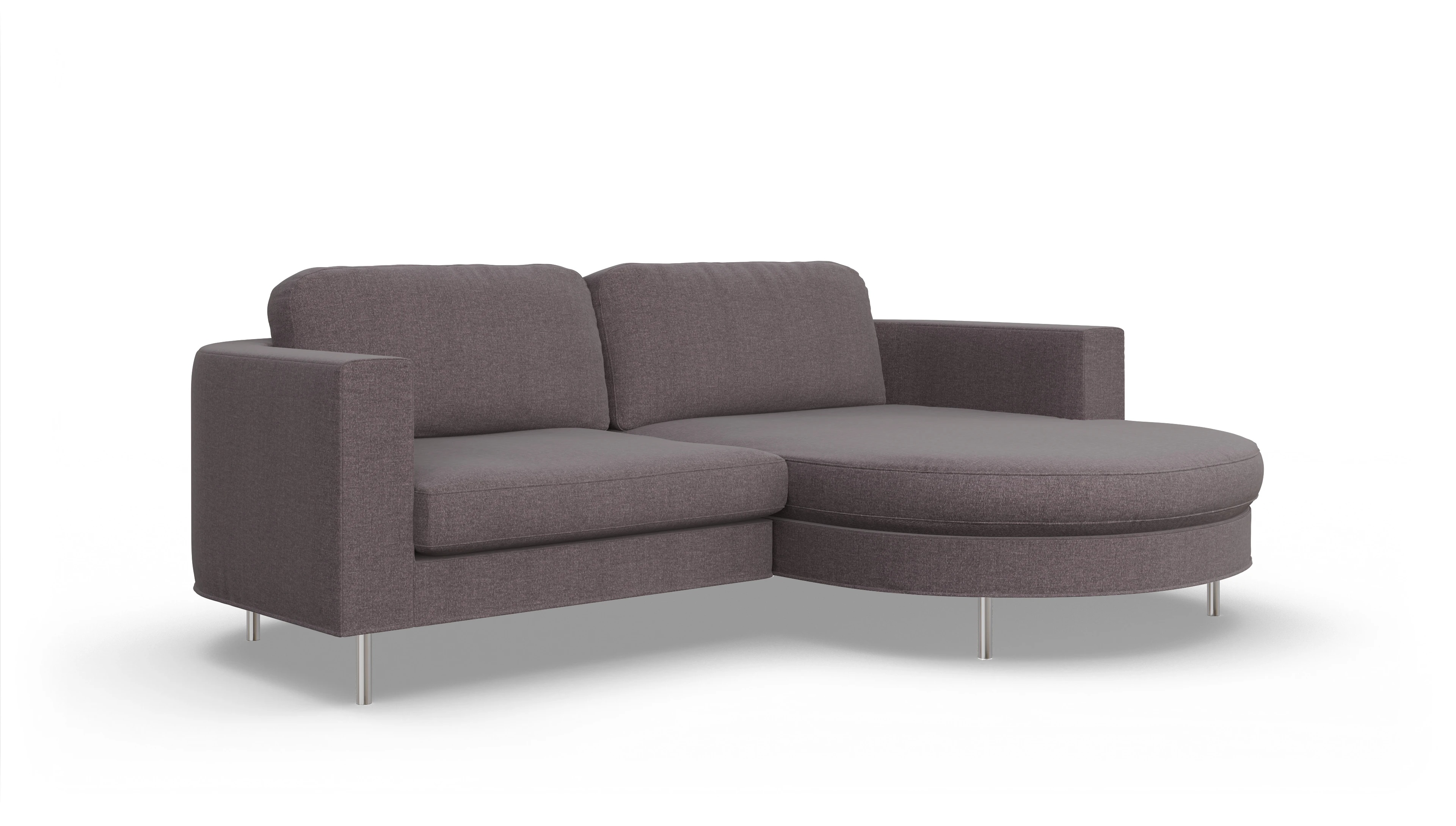Ansicht des Produktes Girando Sofa mit Rec rechts in Stoff rot