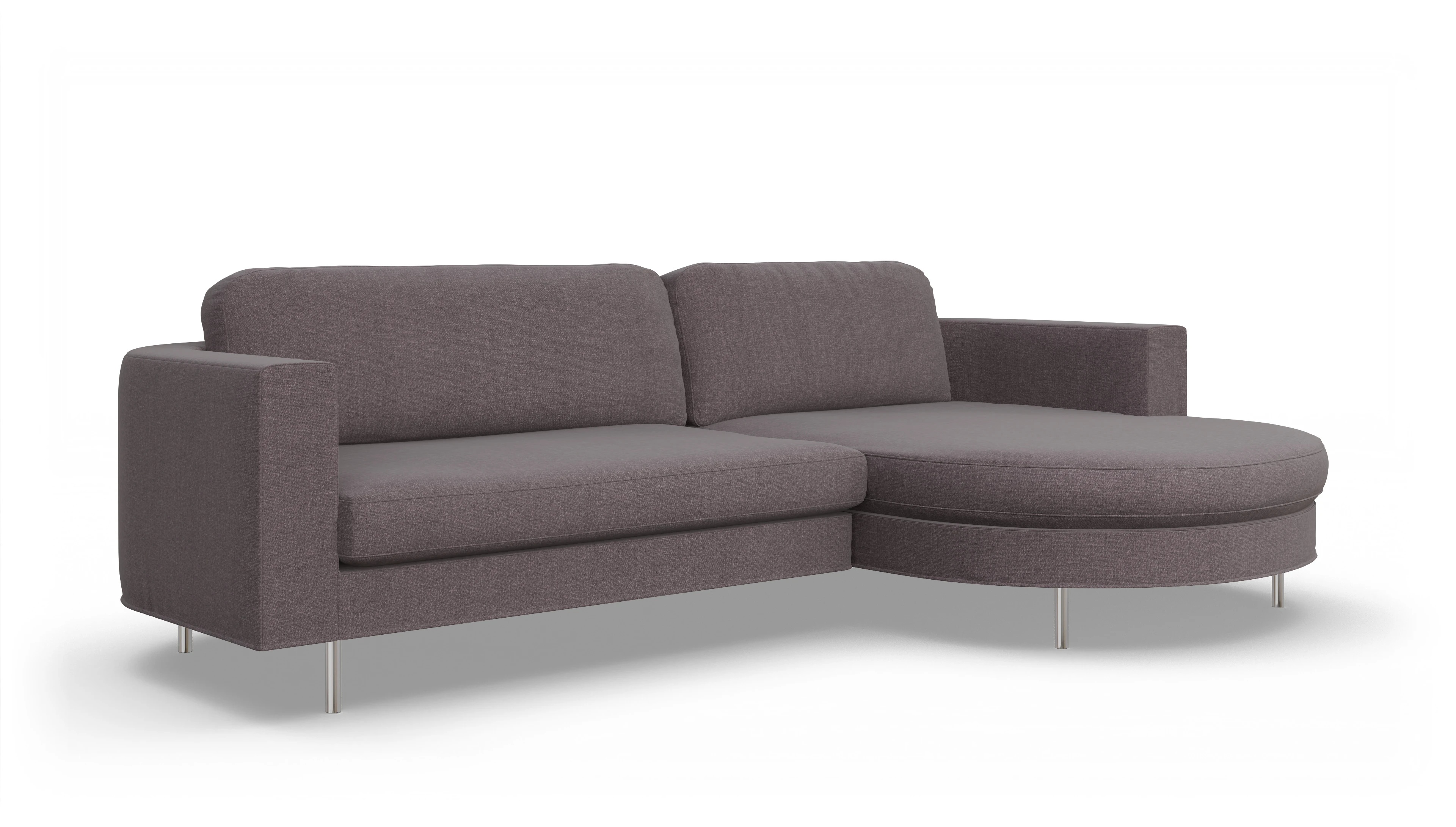 Ansicht des Produktes Girando Sofa mit Rec rechts in Stoff rot