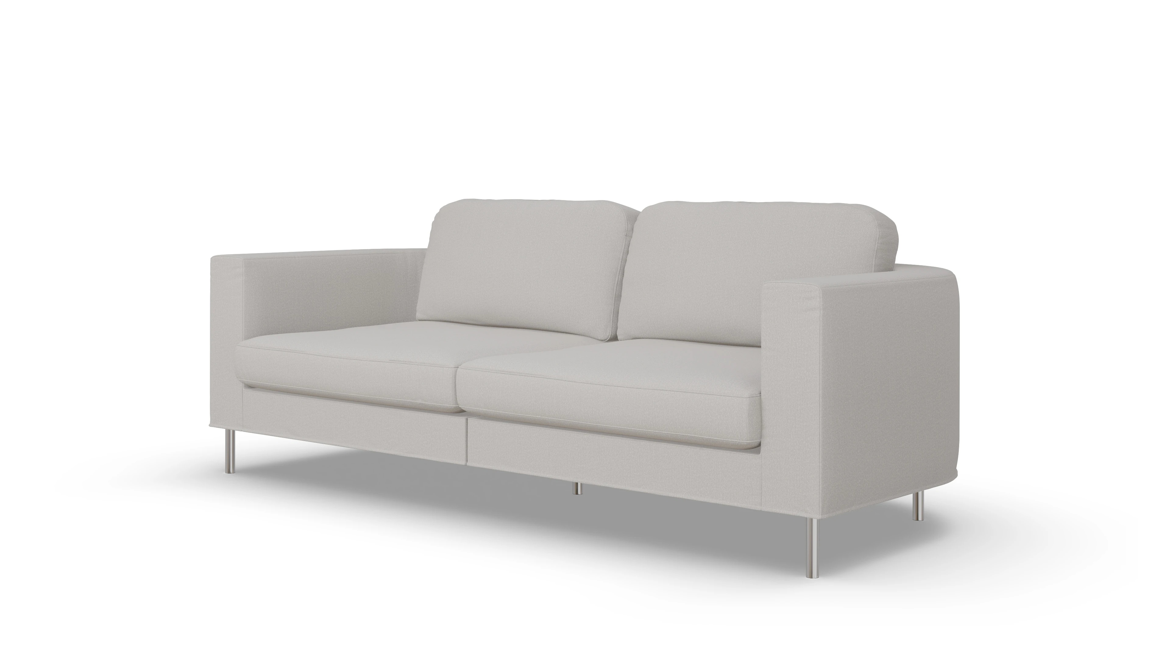 Designer-Stoffsofa Girando Ansicht des Produktes Girando 3-Sitzer in Stoff weiß