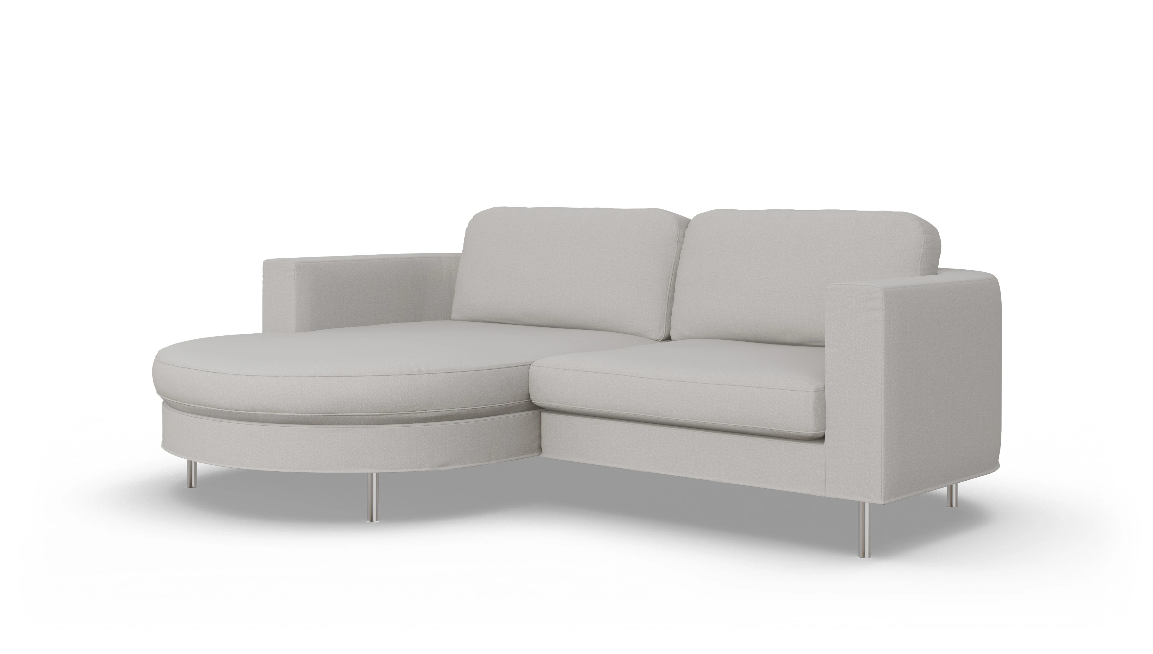 Ansicht des Produktes Girando Sofa mit Rec links in Stoff weiß