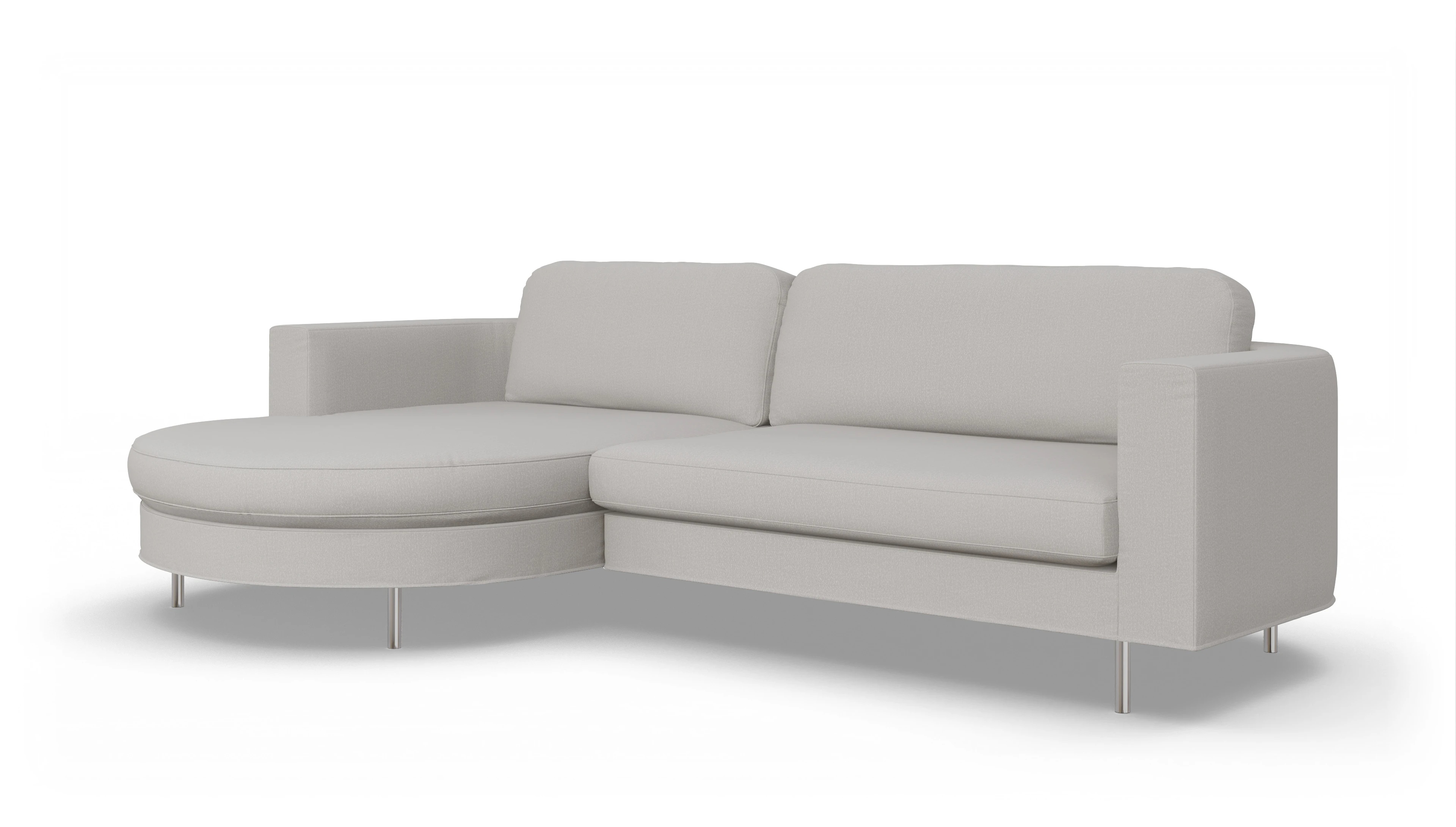 Ansicht des Produktes Girando Sofa mit Rec links in Stoff weiß