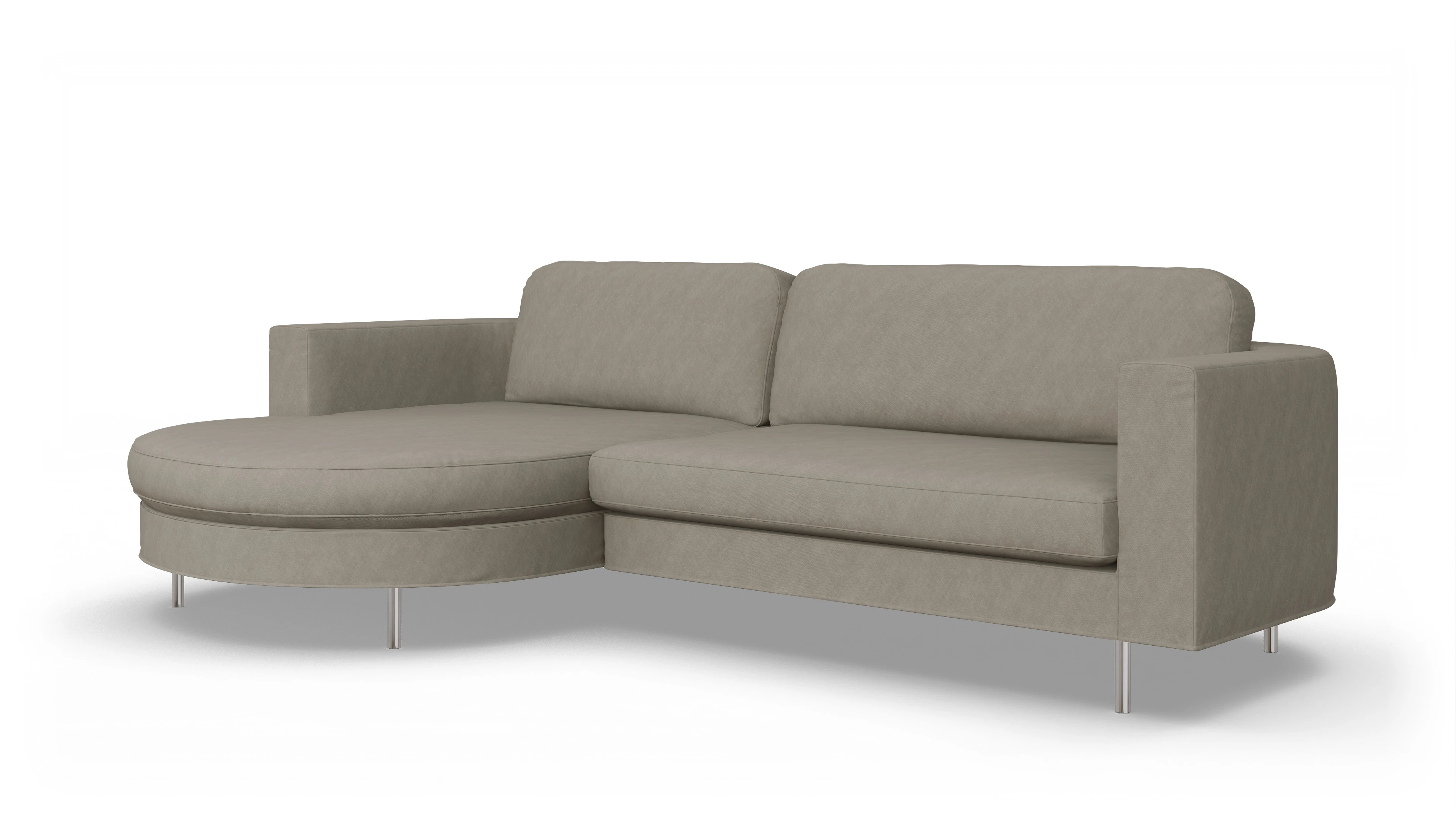 Ansicht des Produktes Girando Sofa mit Rec links in Stoff beige