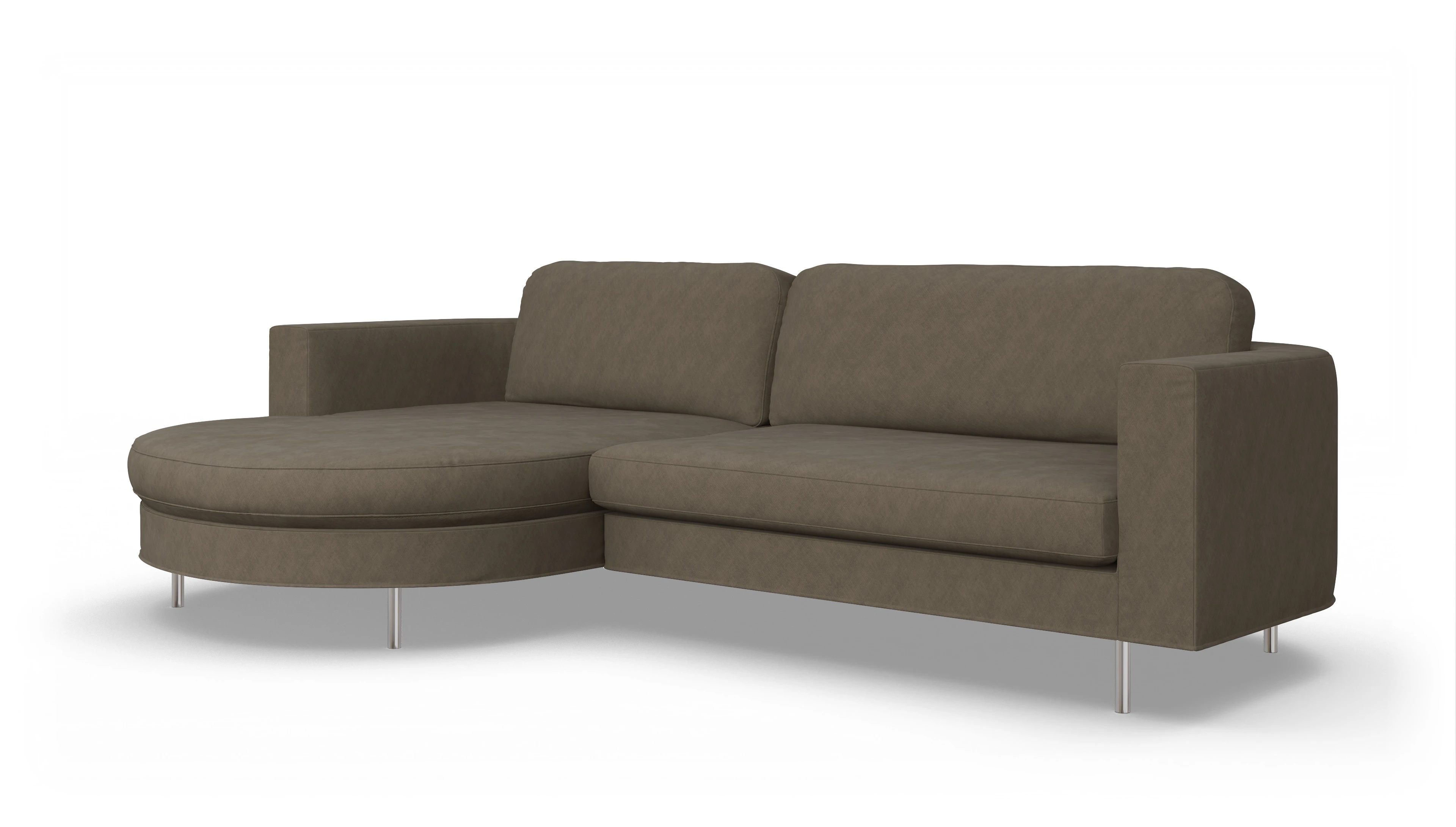 Ansicht des Produktes Girando Sofa mit Rec links in Stoff beige