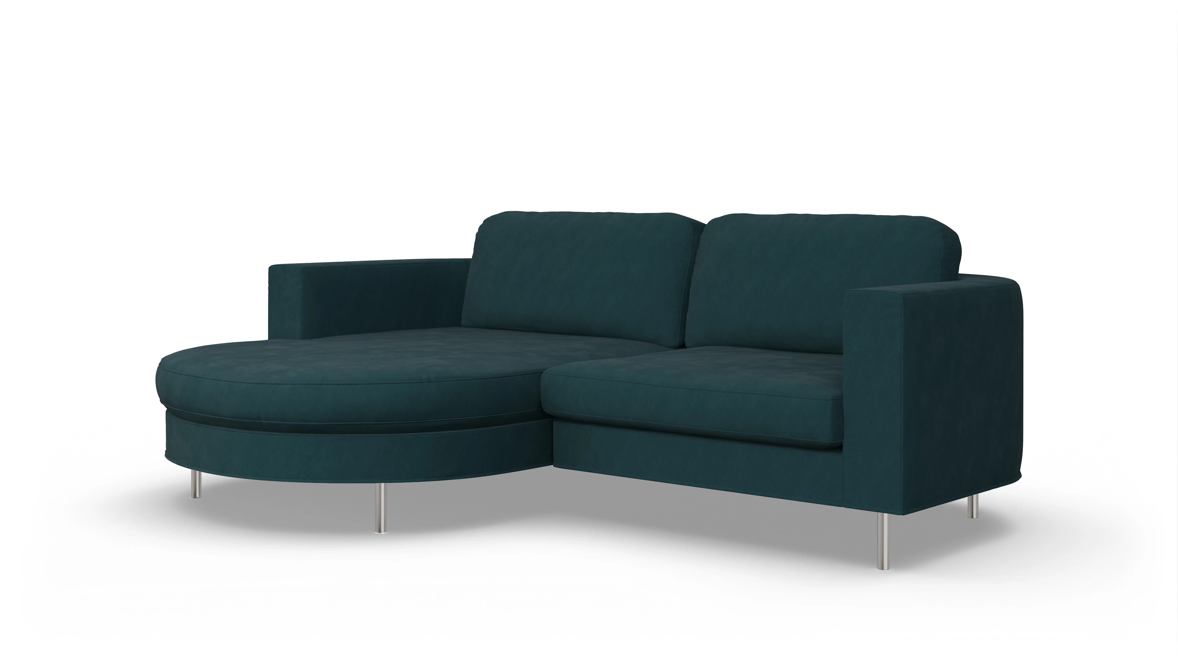 Ansicht des Produktes Girando Sofa mit Rec links in Stoff blau