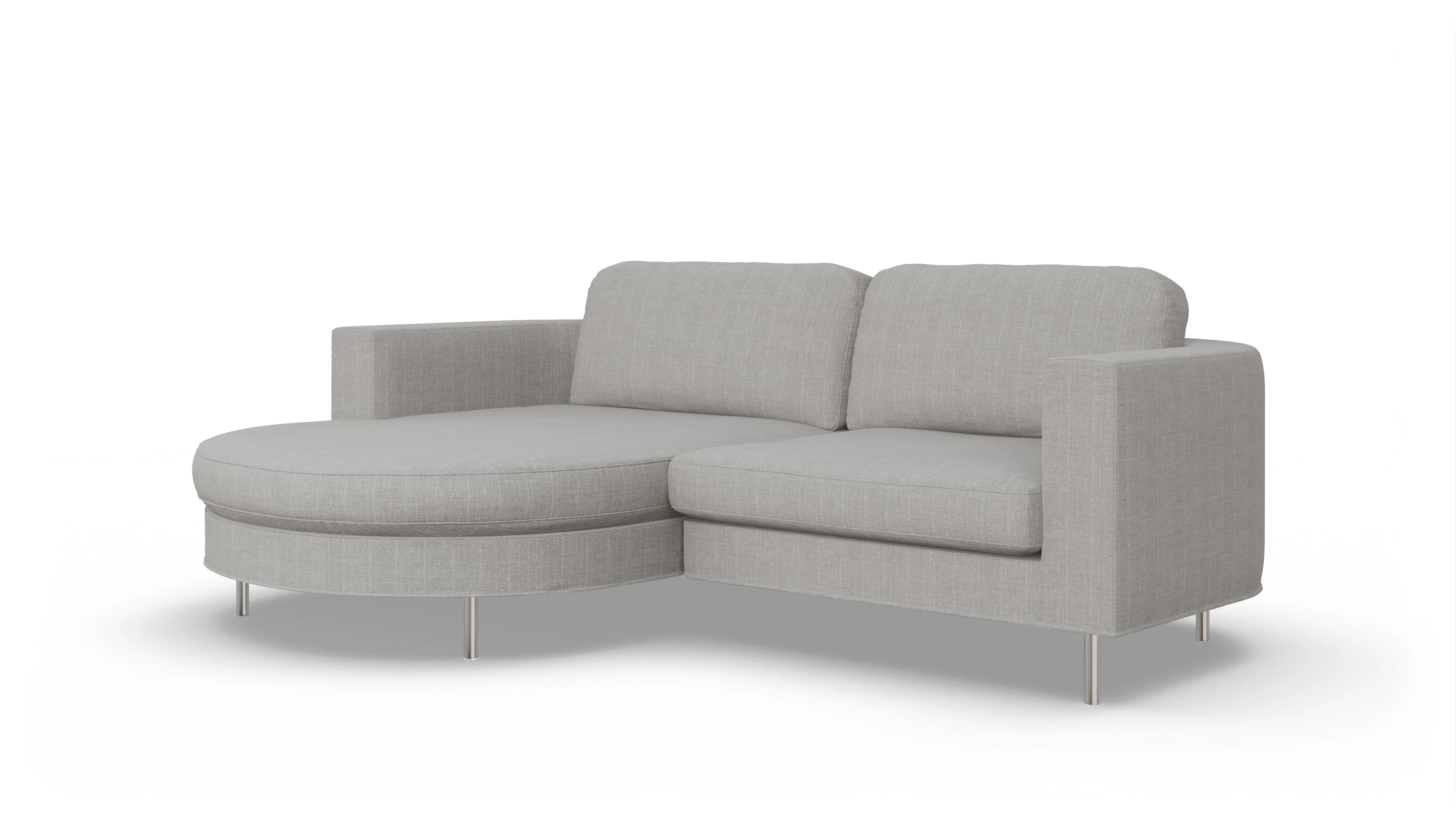 Ansicht des Produktes Girando Sofa mit Rec links in Stoff beige