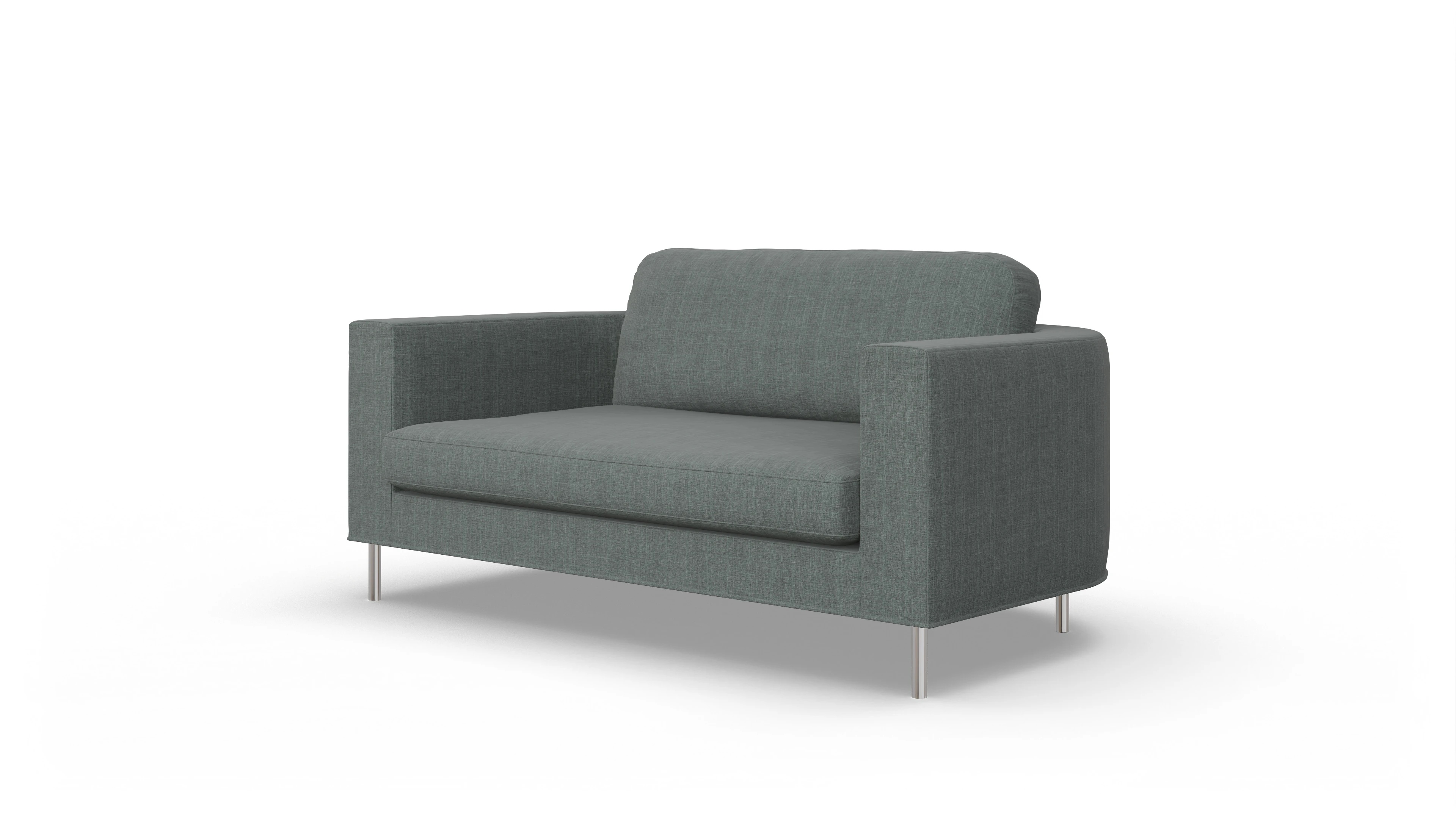 Designer-Stoffsofa Girando Ansicht des Produktes Girando 2-Sitzer in Stoff grau