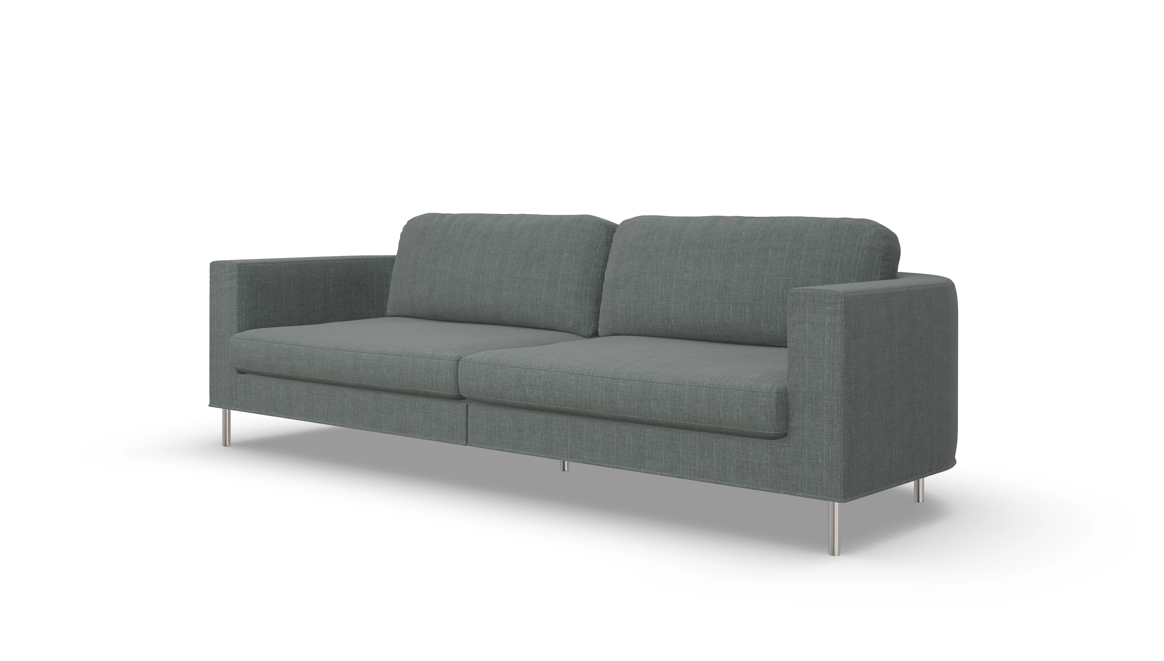 Designer-Stoffsofa Girando Ansicht des Produktes Girando 3,5-Sitzer in Stoff grau