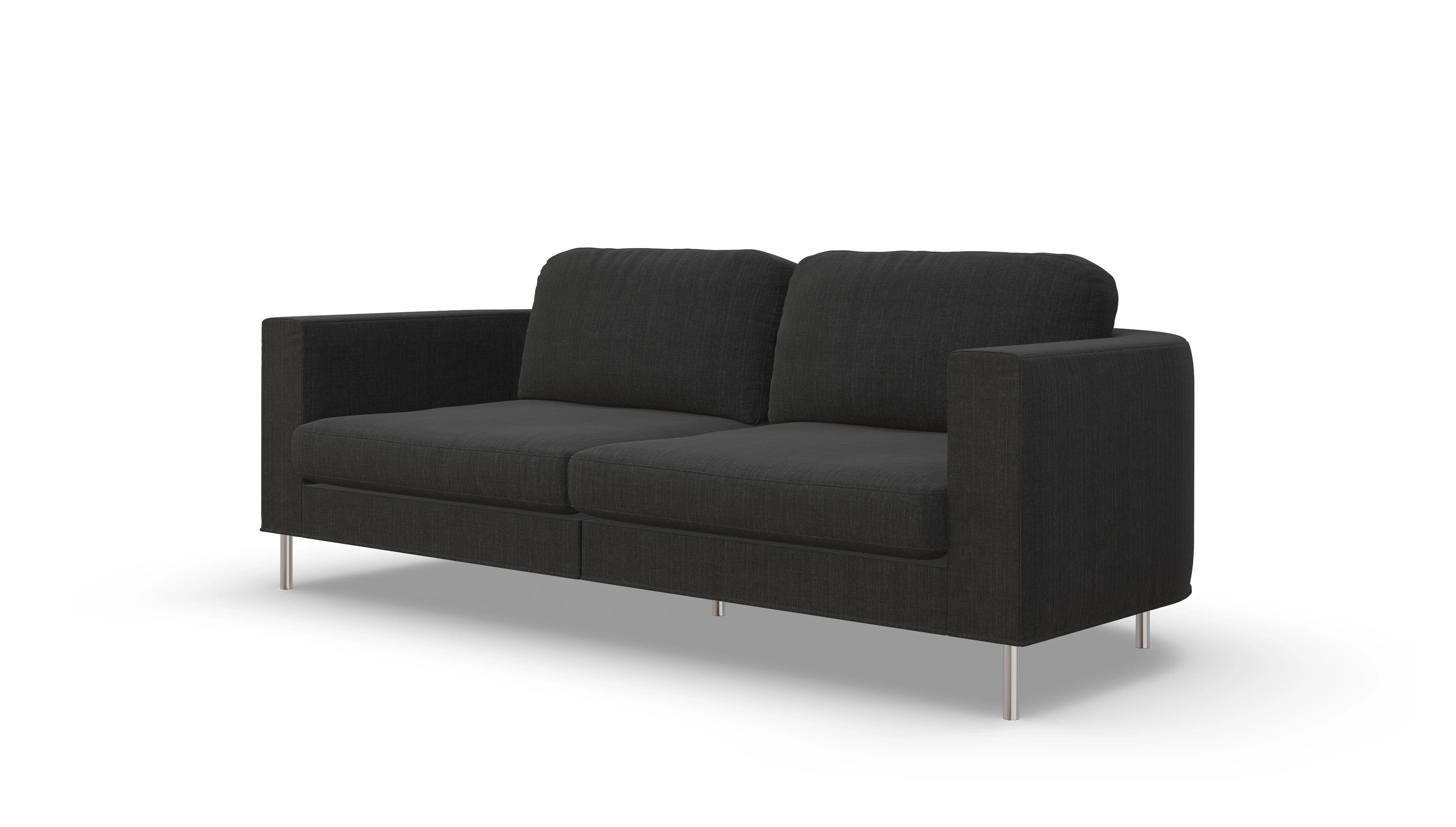 Designer-Stoffsofa Girando Ansicht des Produktes Girando 3-Sitzer in Stoff schwarz