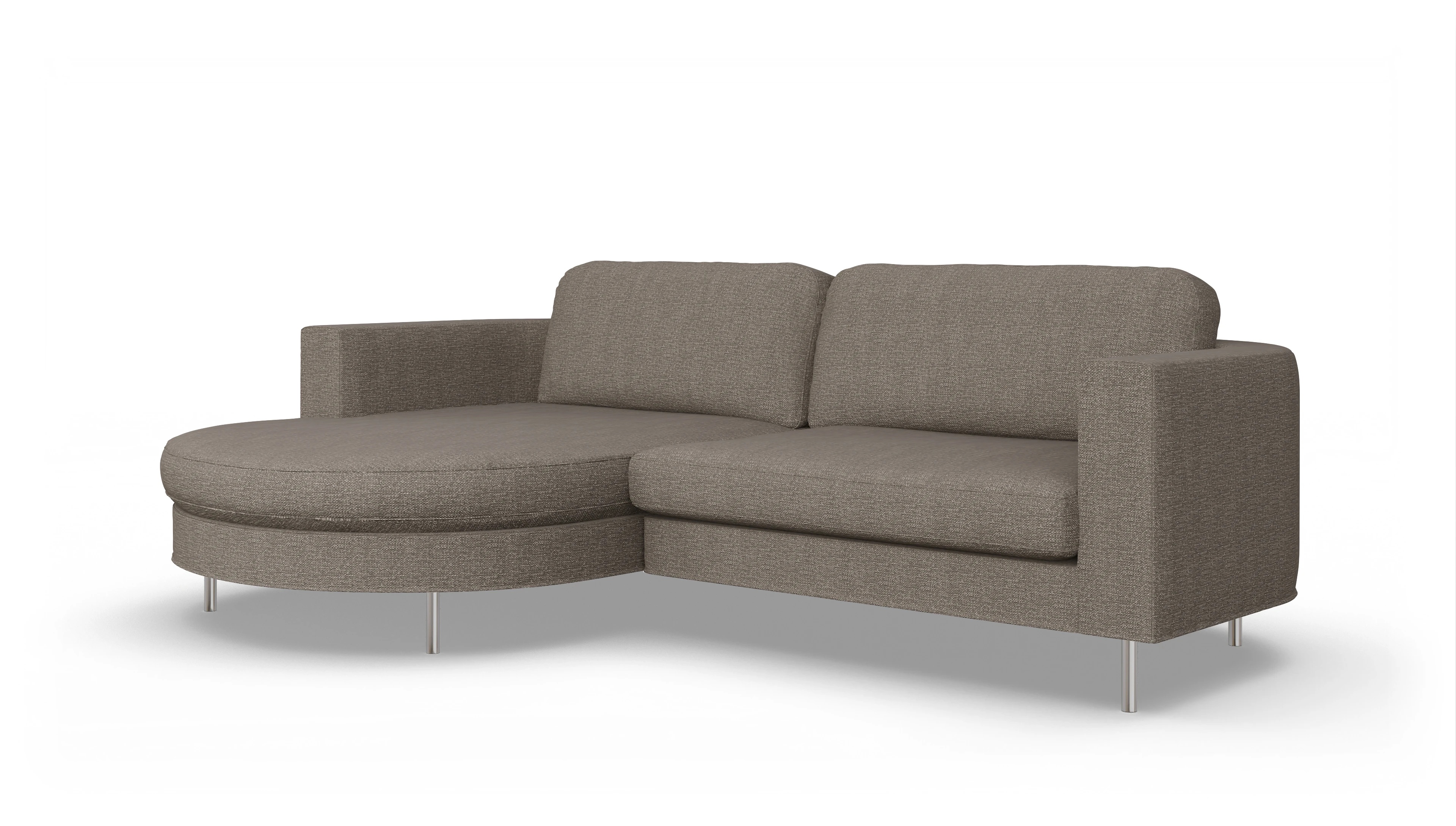 Ansicht des Produktes Girando Sofa mit Rec links in Stoff beige