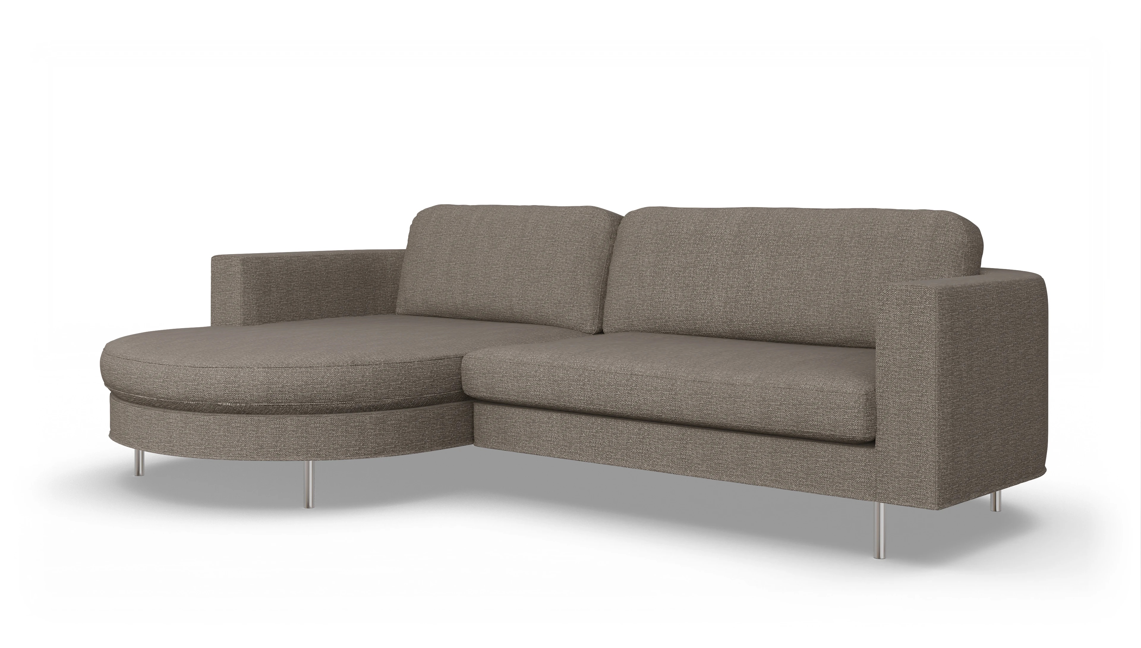 Ansicht des Produktes Girando Sofa mit Rec links in Stoff beige