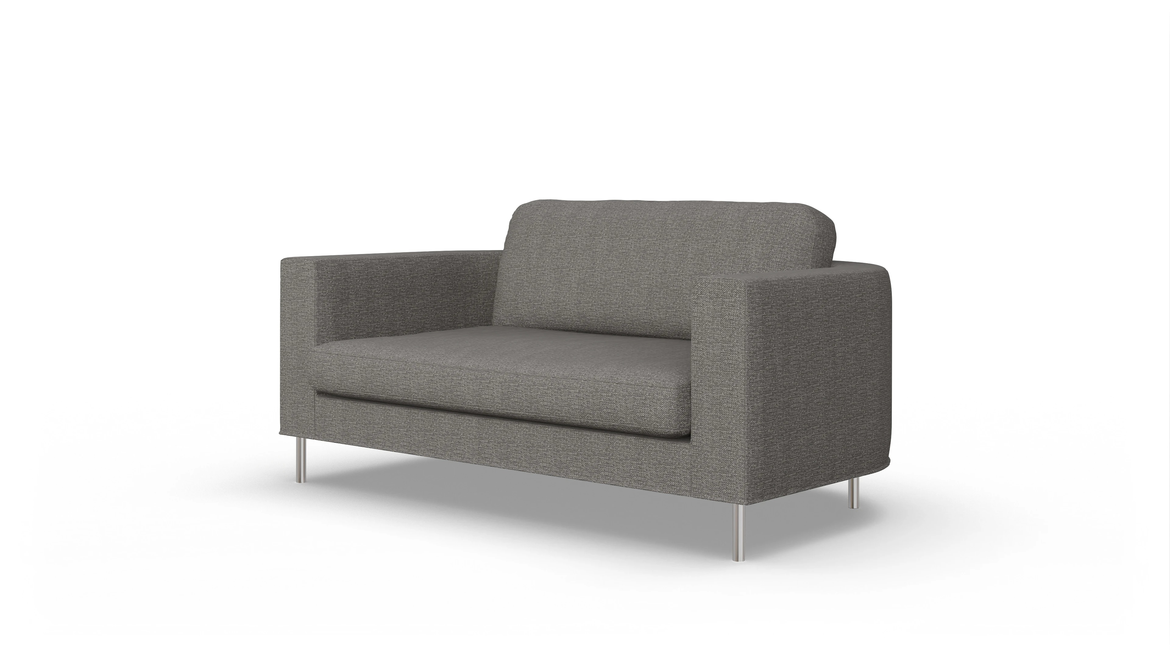 Designer-Stoffsofa Girando Ansicht des Produktes Girando 2-Sitzer in Stoff grau
