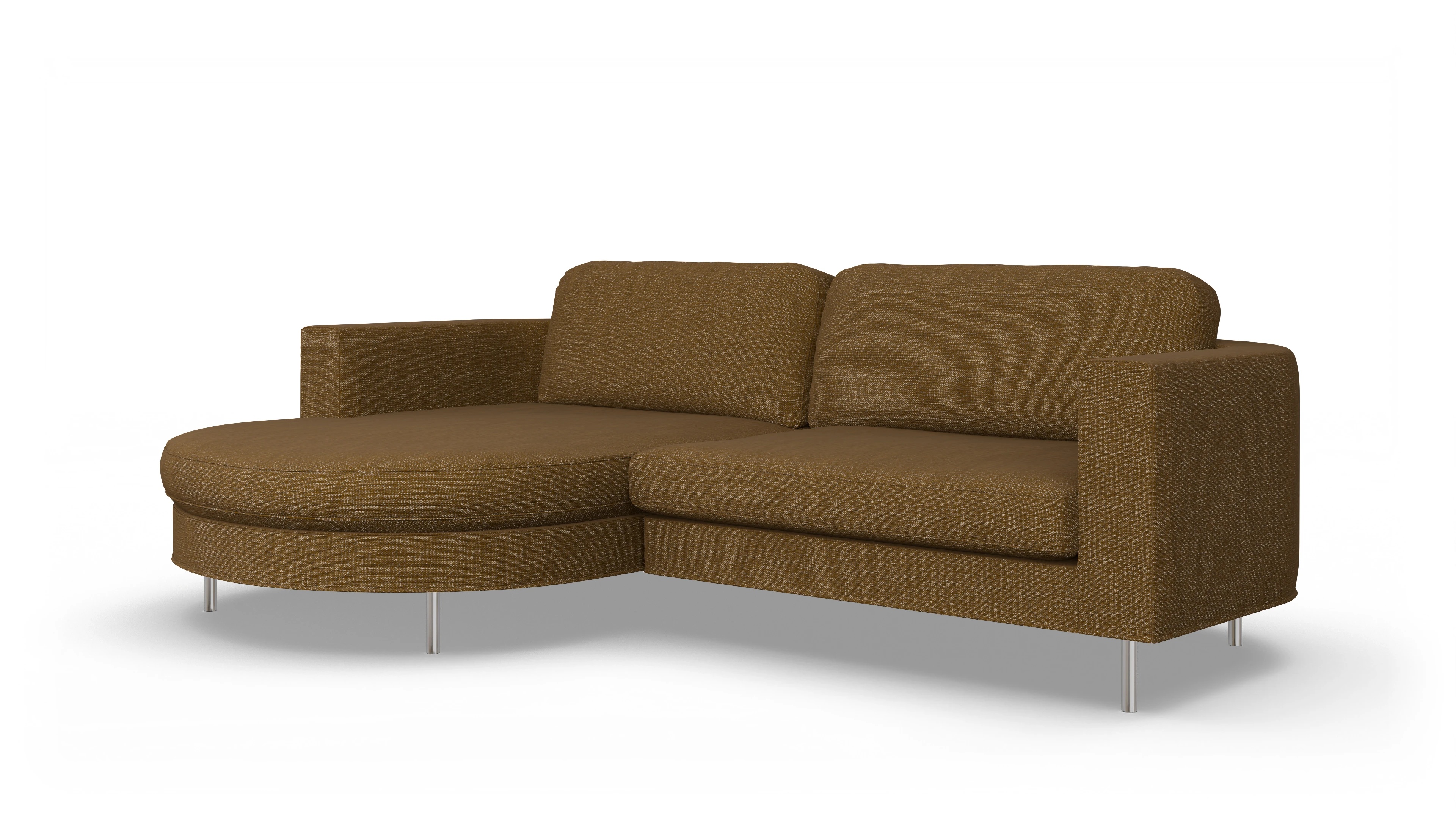 Ansicht des Produktes Girando Sofa mit Rec links in Stoff orange