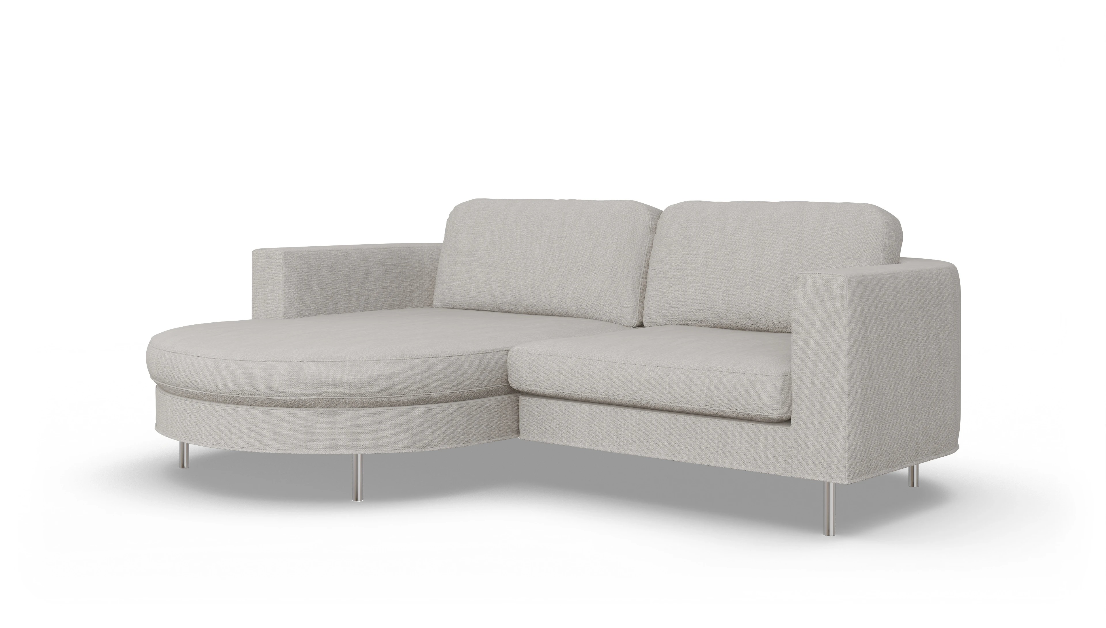 Ansicht des Produktes Girando Sofa mit Rec links in Stoff weiß