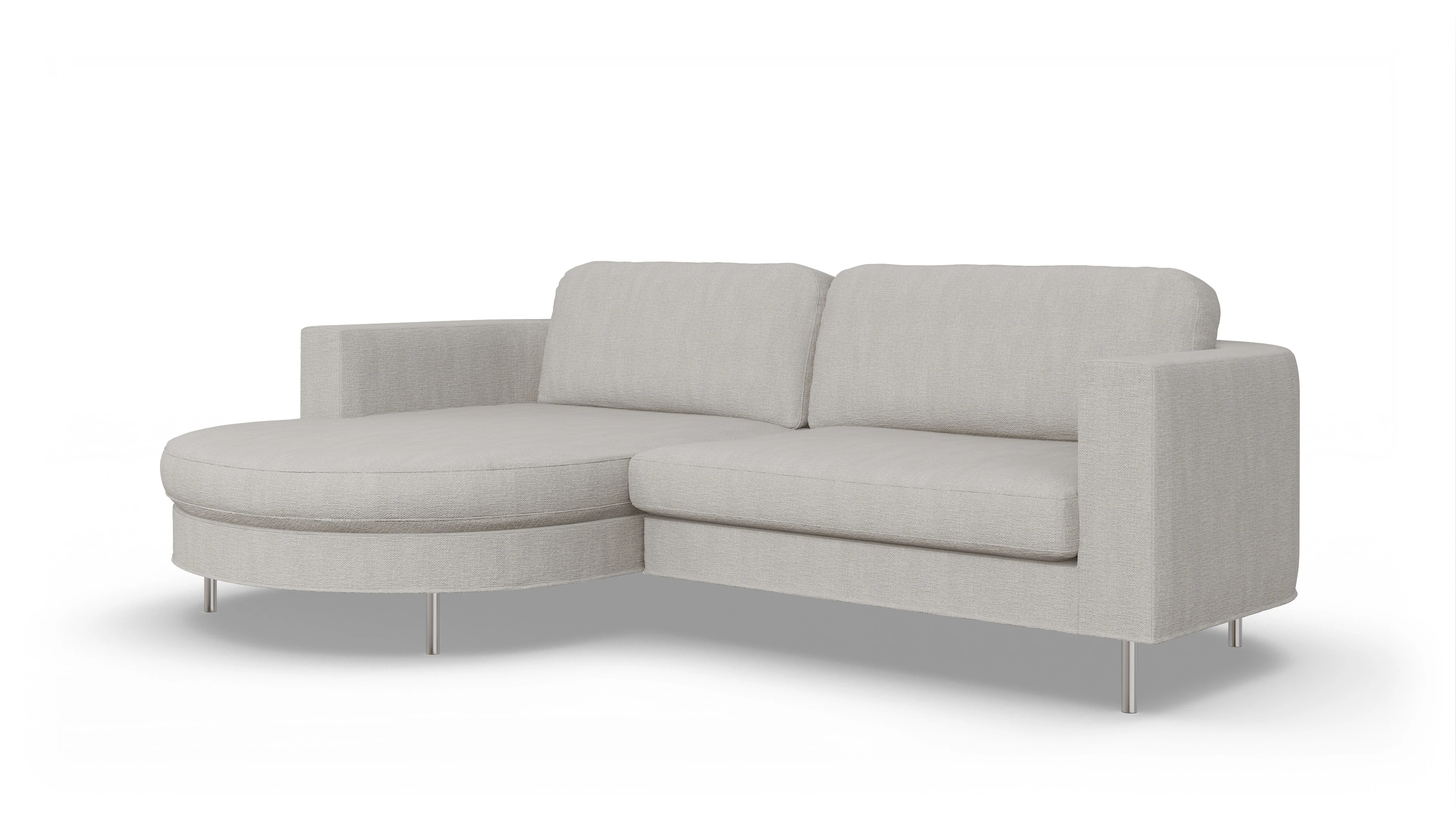 Ansicht des Produktes Girando Sofa mit Rec links in Stoff weiß