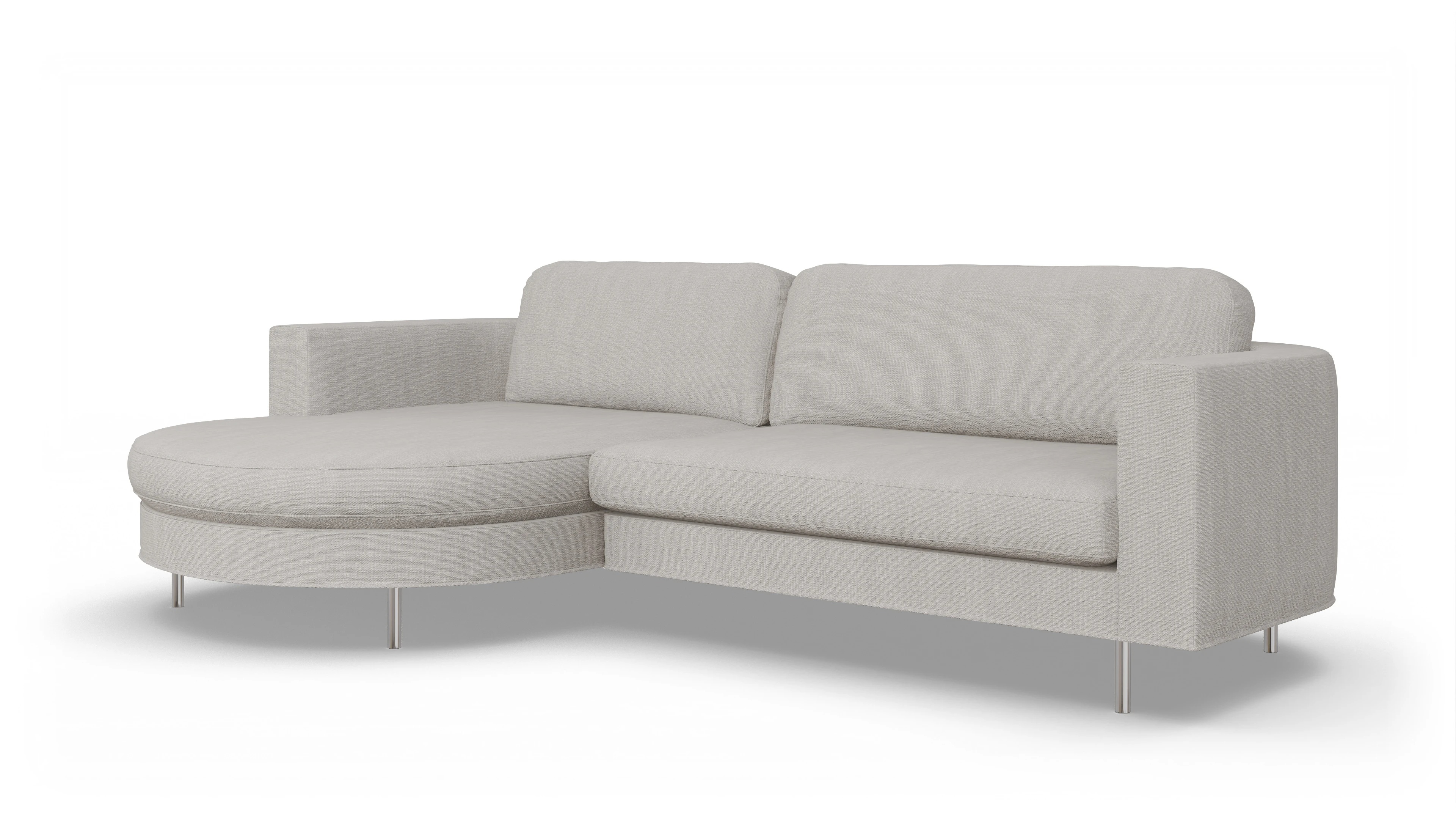 Ansicht des Produktes Girando Sofa mit Rec links in Stoff weiß