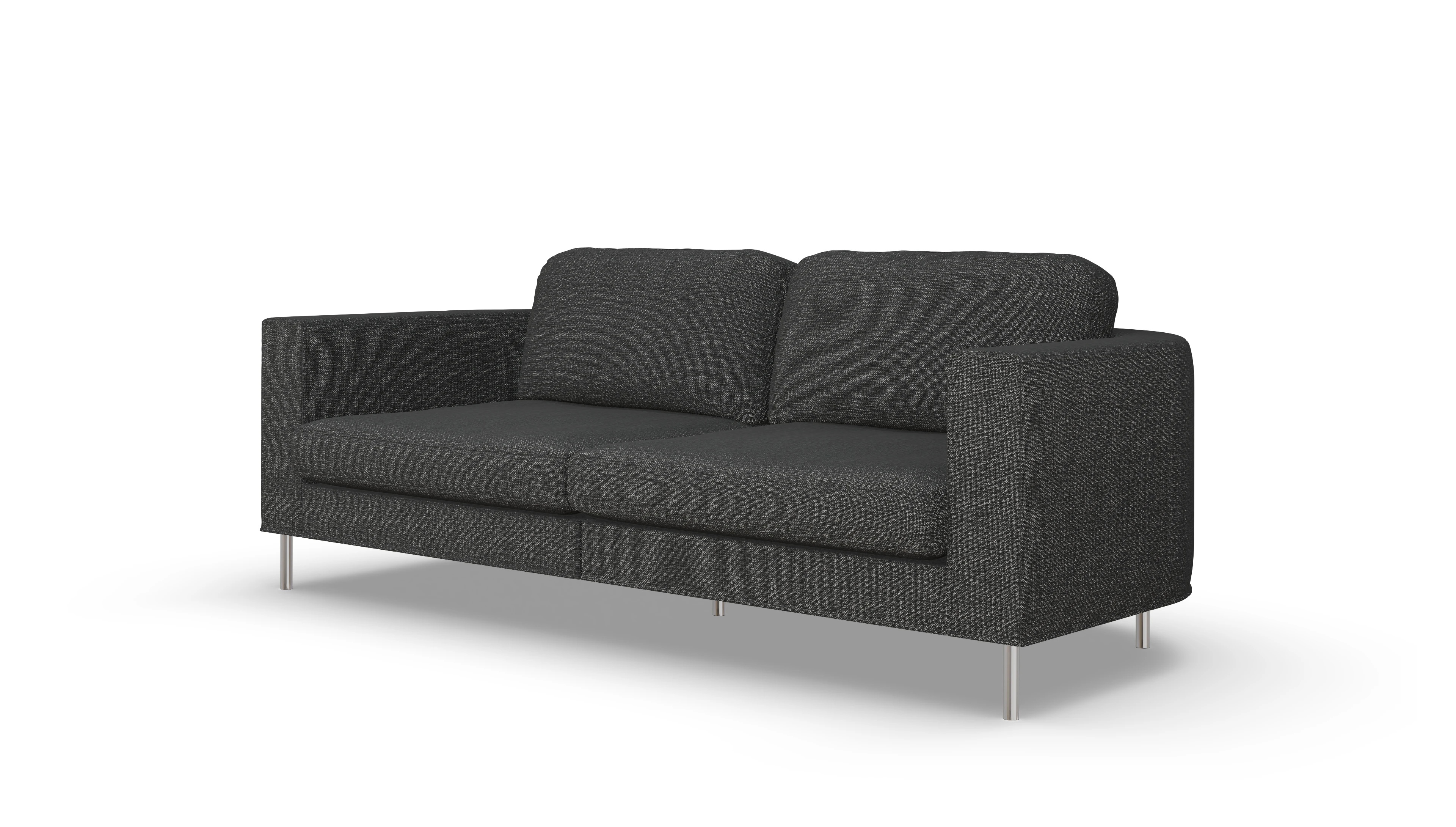 Designer-Stoffsofa Girando Ansicht des Produktes Girando 3-Sitzer in Stoff grau