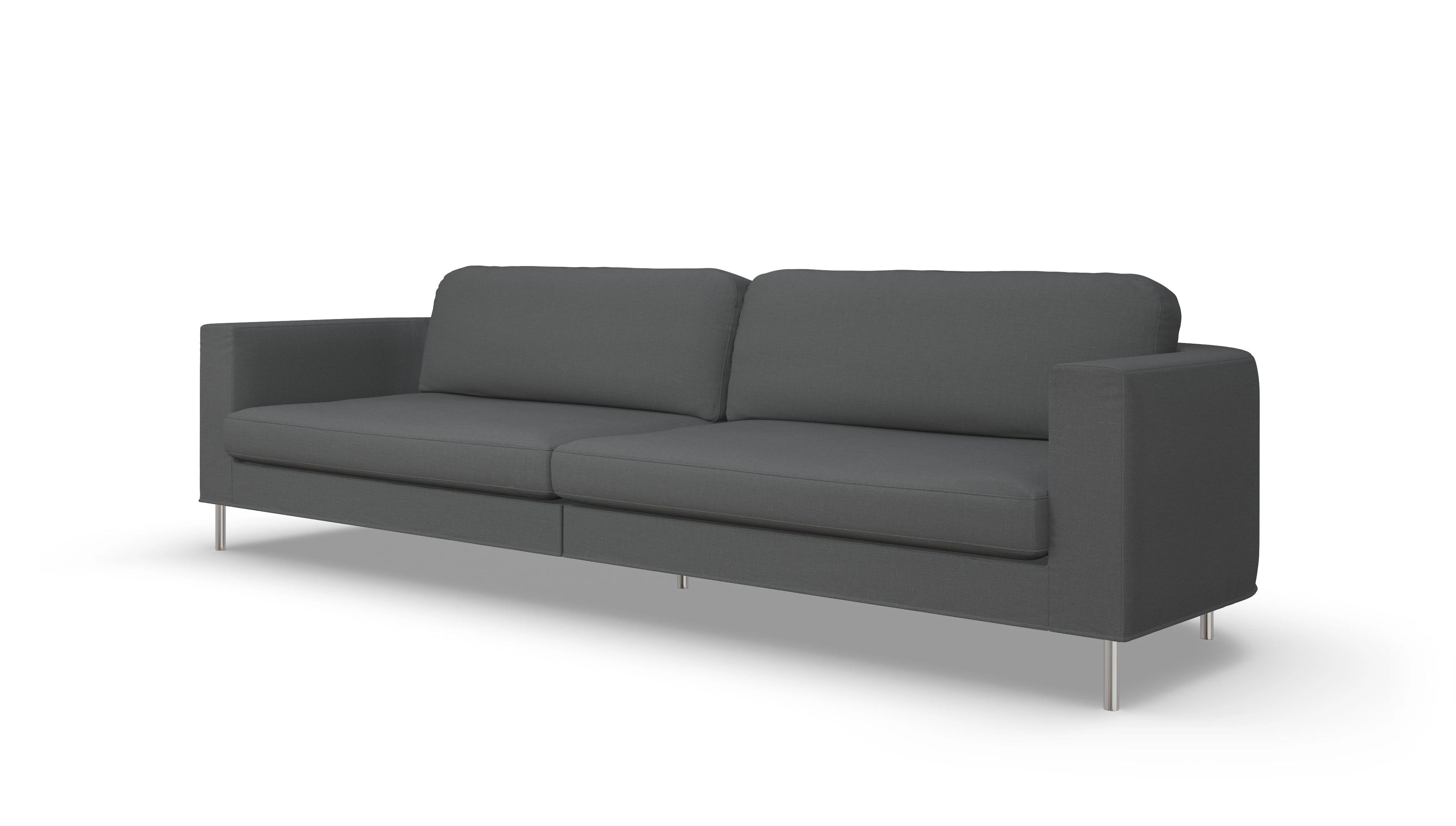 Designer-Stoffsofa Girando Ansicht des Produktes Girando 4-Sitzer in Stoff grau